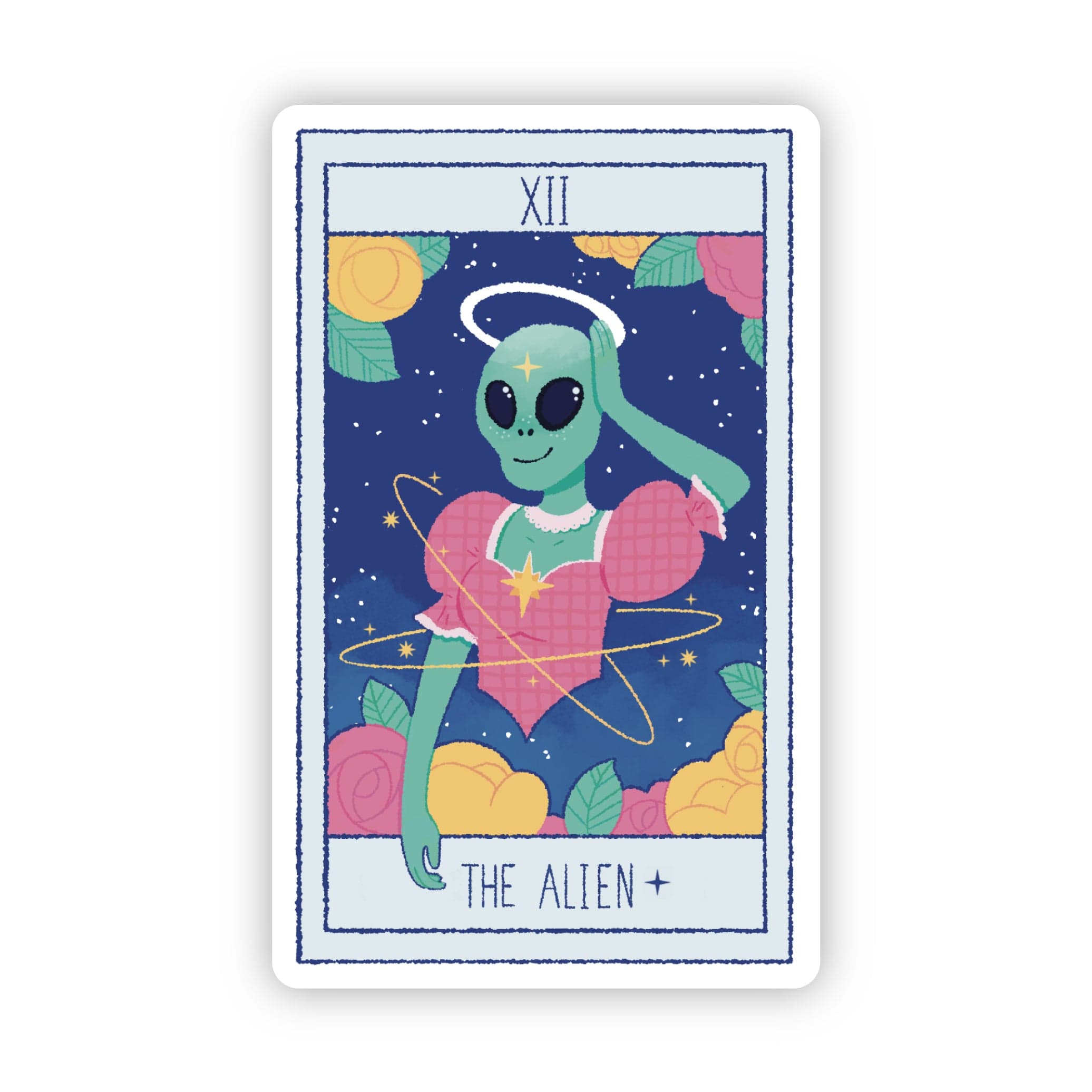  The Alien Funny Tarot Card Sticker、mySite、ghnorth
