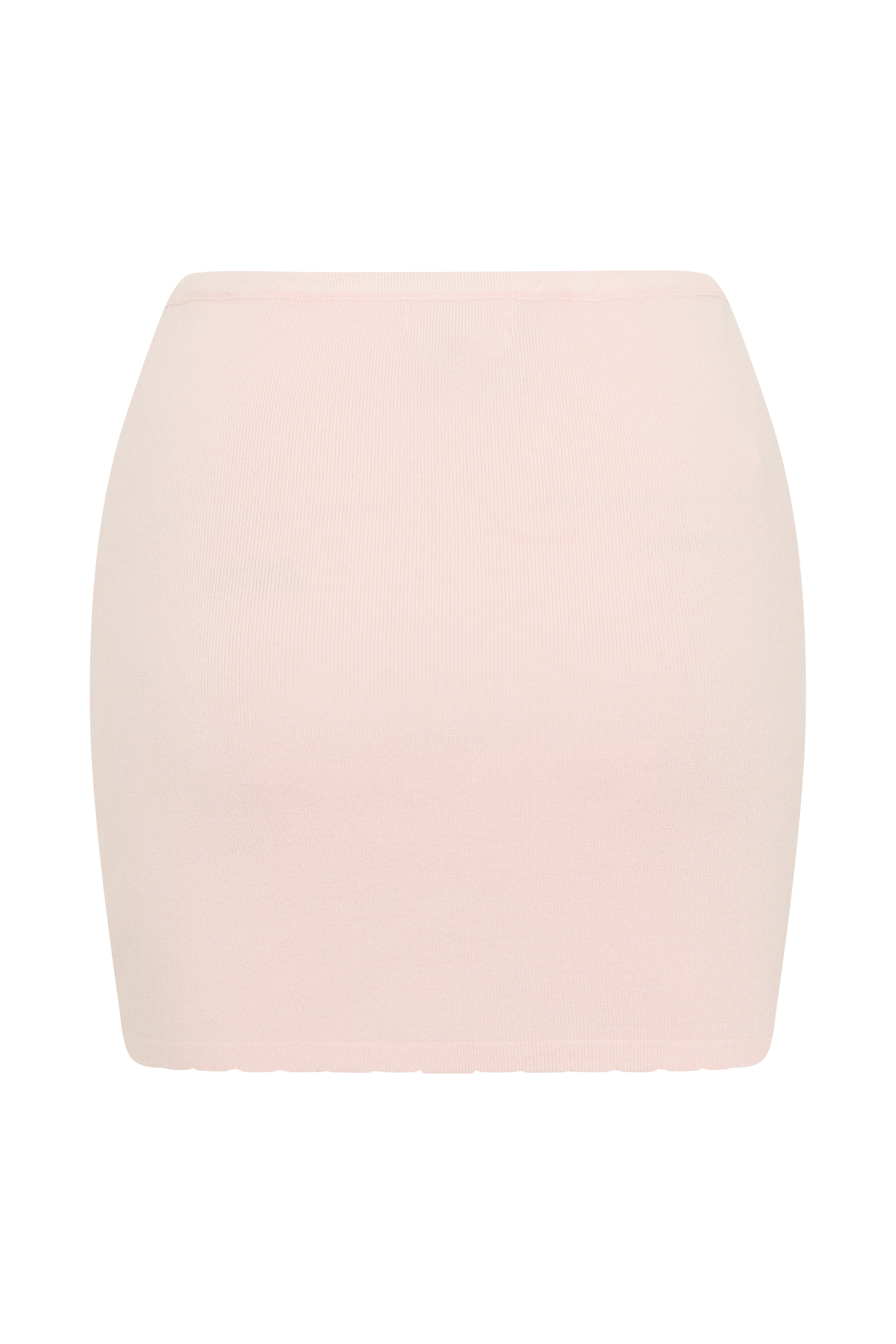 Monroe Embroidered Knit Mini Skirt - Baby Pink And Ivory、mySite、solidvoid