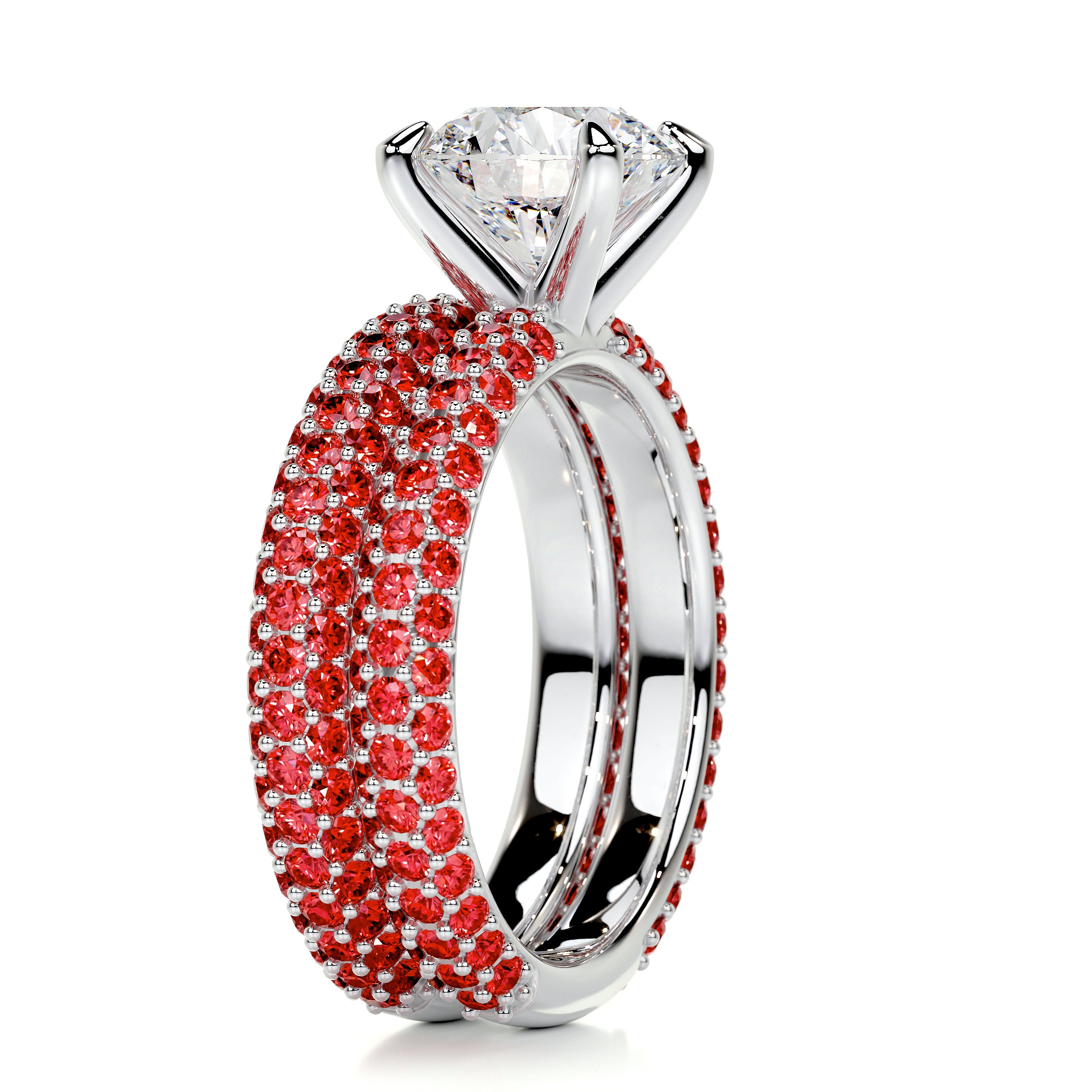 Charlotte Diamond & Gemstones Bridal Set (3.5 Carat) -18K White Gold、mySite、hinf8tx79