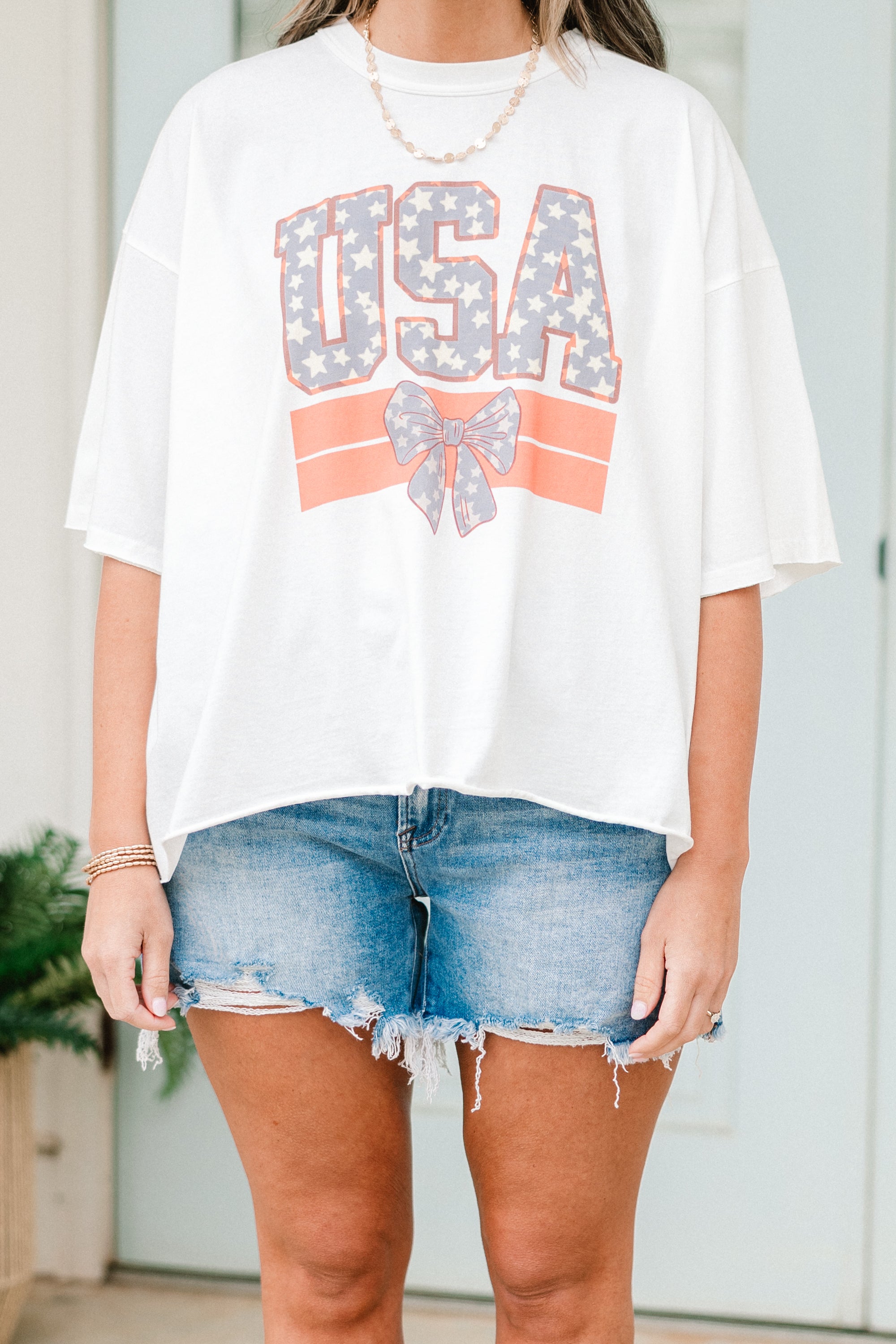  Patriotic Summer Vintage Wash Tee, White、mySite、justintrudeaud