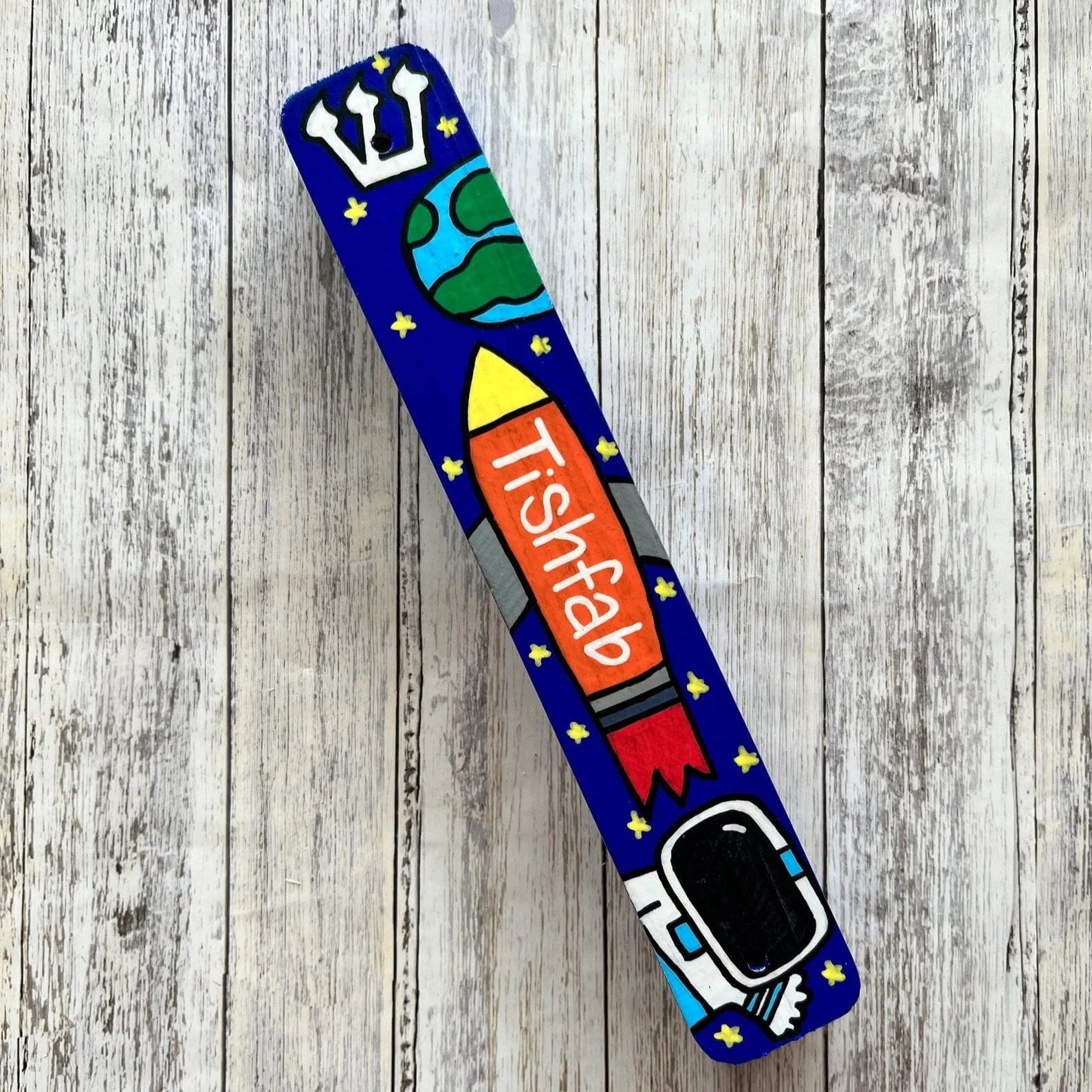 Personalized Astronaut Mezuzah - Cobalt Blue、mySite、topwebapps