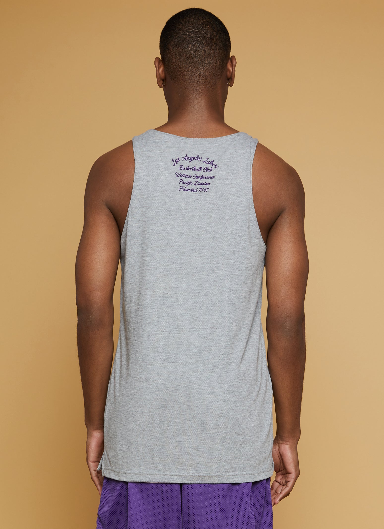 Mens NBA Los Angeles Lakers Graphic Reversible Tank Top、mySite、camillekostekn