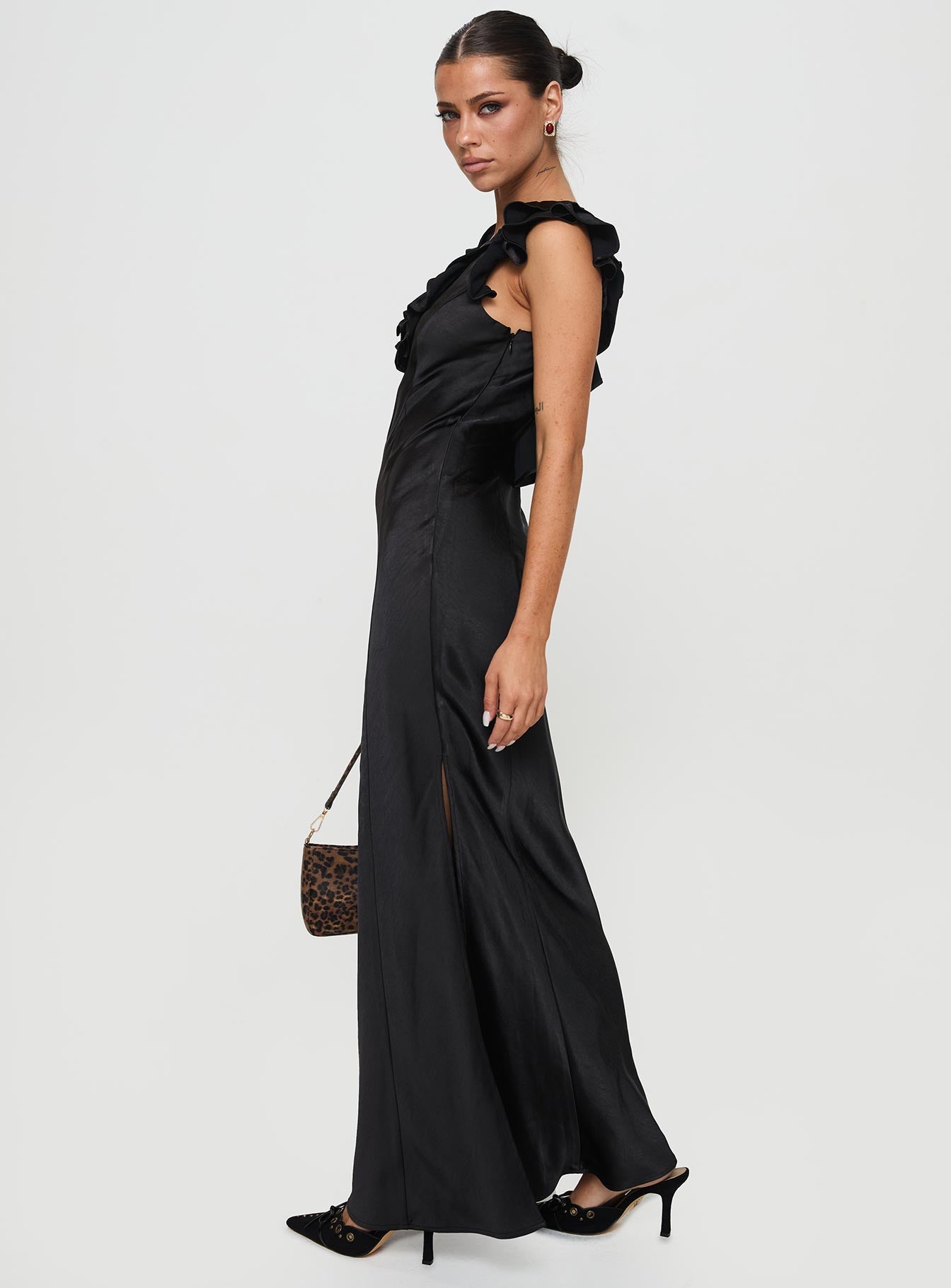 Butacup Frill Maxi Dress Black、mySite、solidvoid