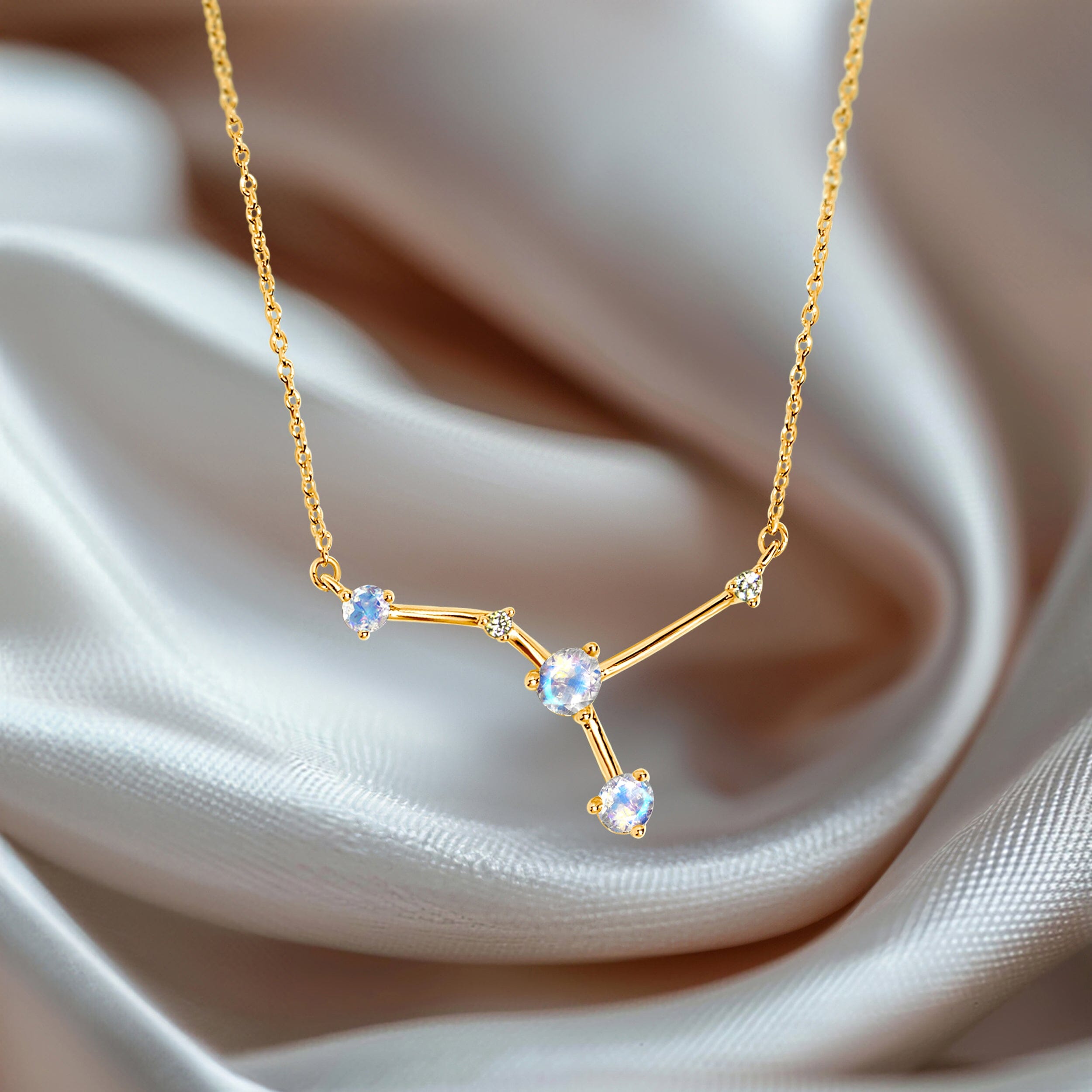 Moonstone Necklace - Cancer Zodiac Constellation、mySite、hinf8tx79