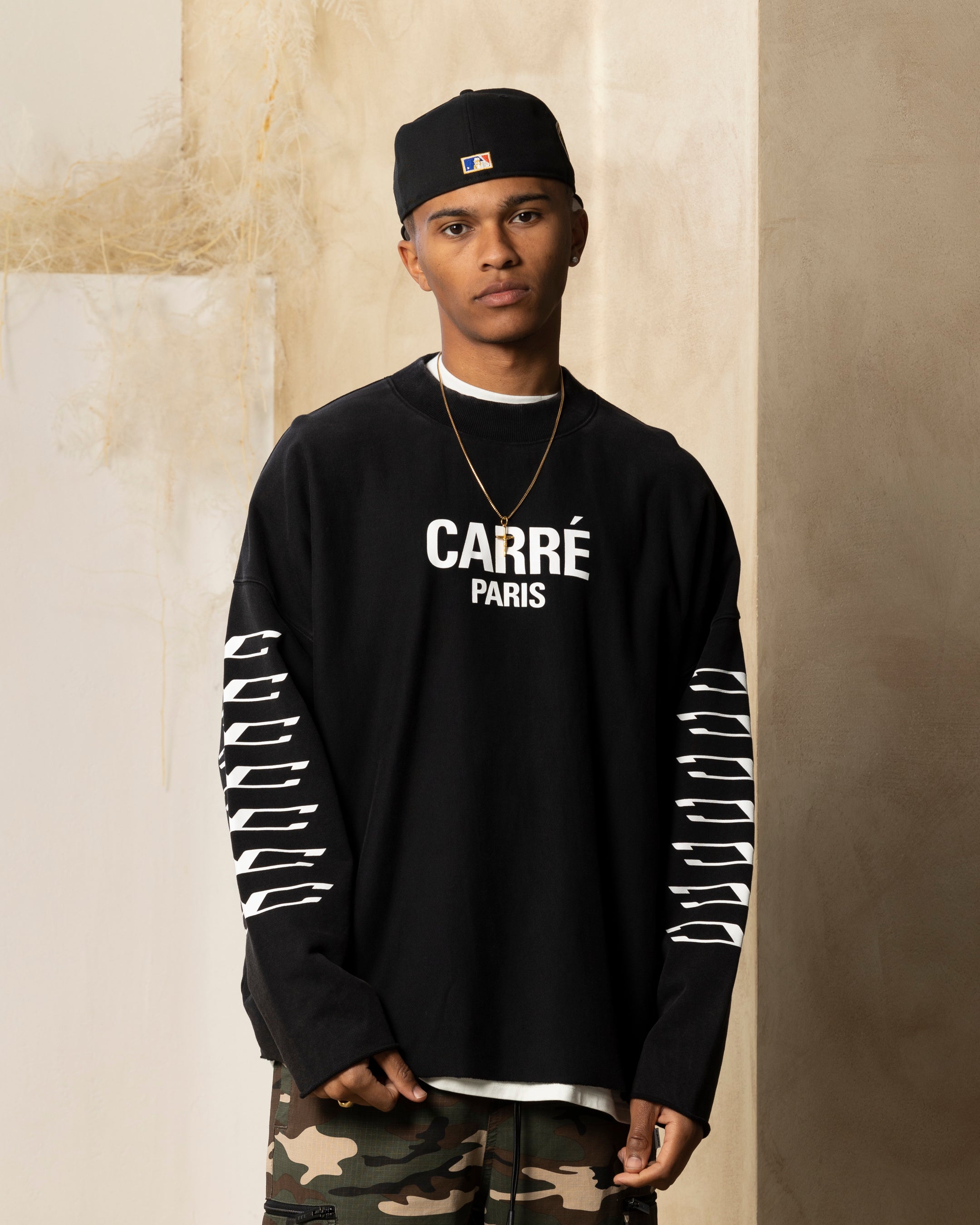 Carre Revolution Cut Off Oversized Crewneck Washed Black、mySite、zt4zffjzw