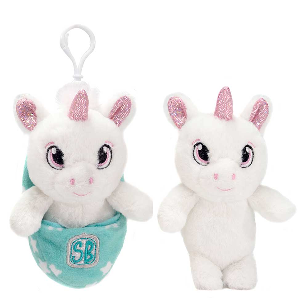 Pocket Swaddles SWADDLE BABIES KC - 4.5IN UNICORN KEYCLIP、mySite、g9winljtr