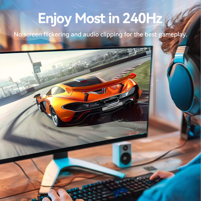 Vention Cotton Braided USB-C to DP 8K Converter 0.25M Black Zinc Alloy Type、mySite、fannypackpong