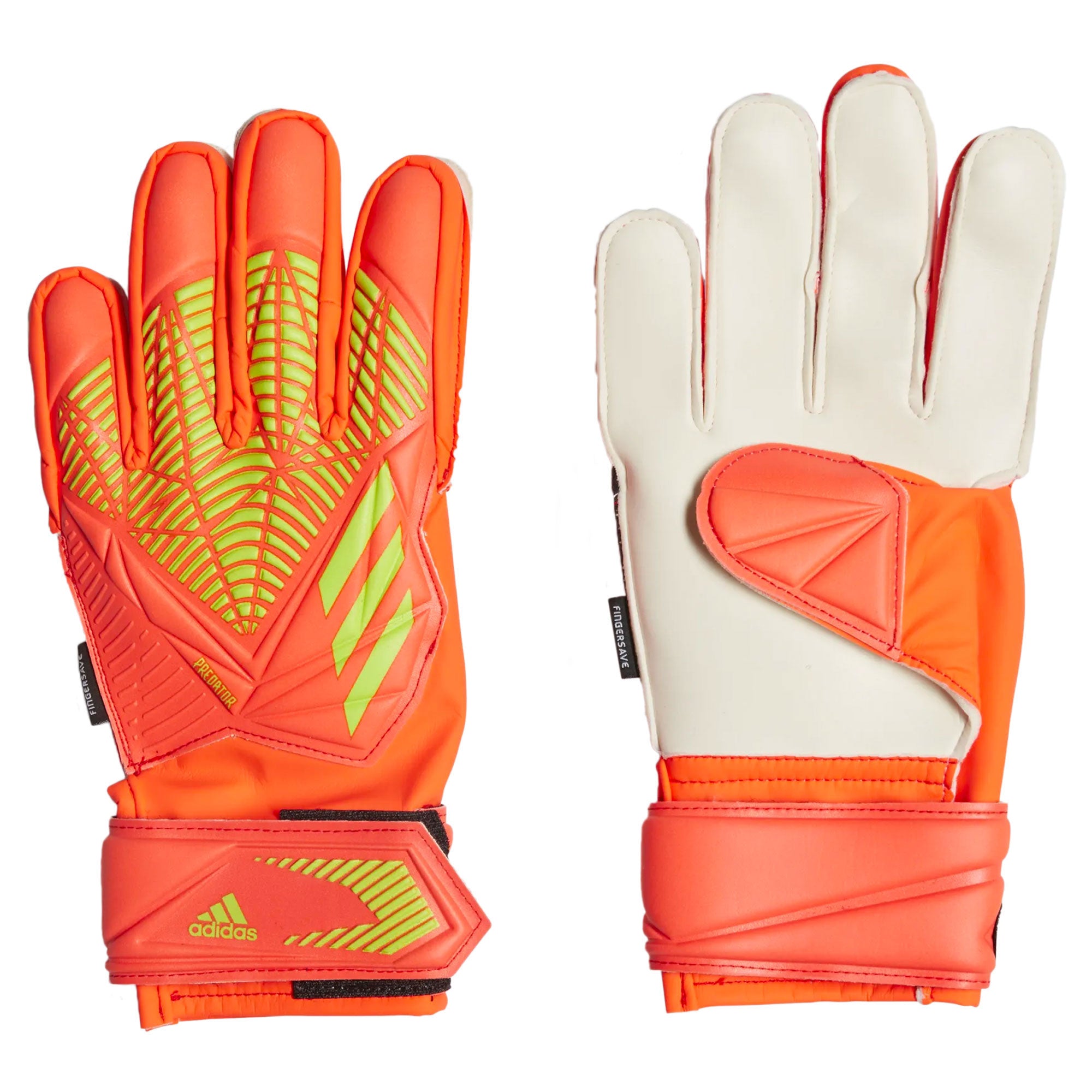 adidas Kids Predator Edge Match Fingersave Goalkeeper Gloves Solar Red/Solar Green、mySite、bottomscart