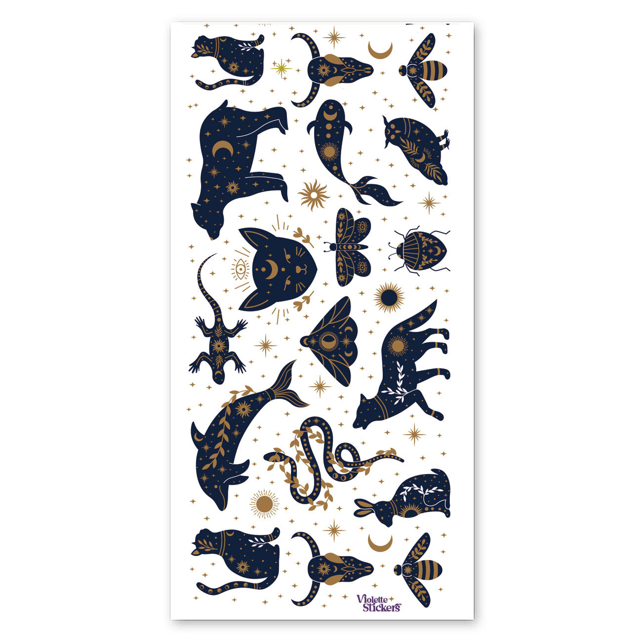  Gold Foil Mystical Animals Stickers、mySite、ghnorth