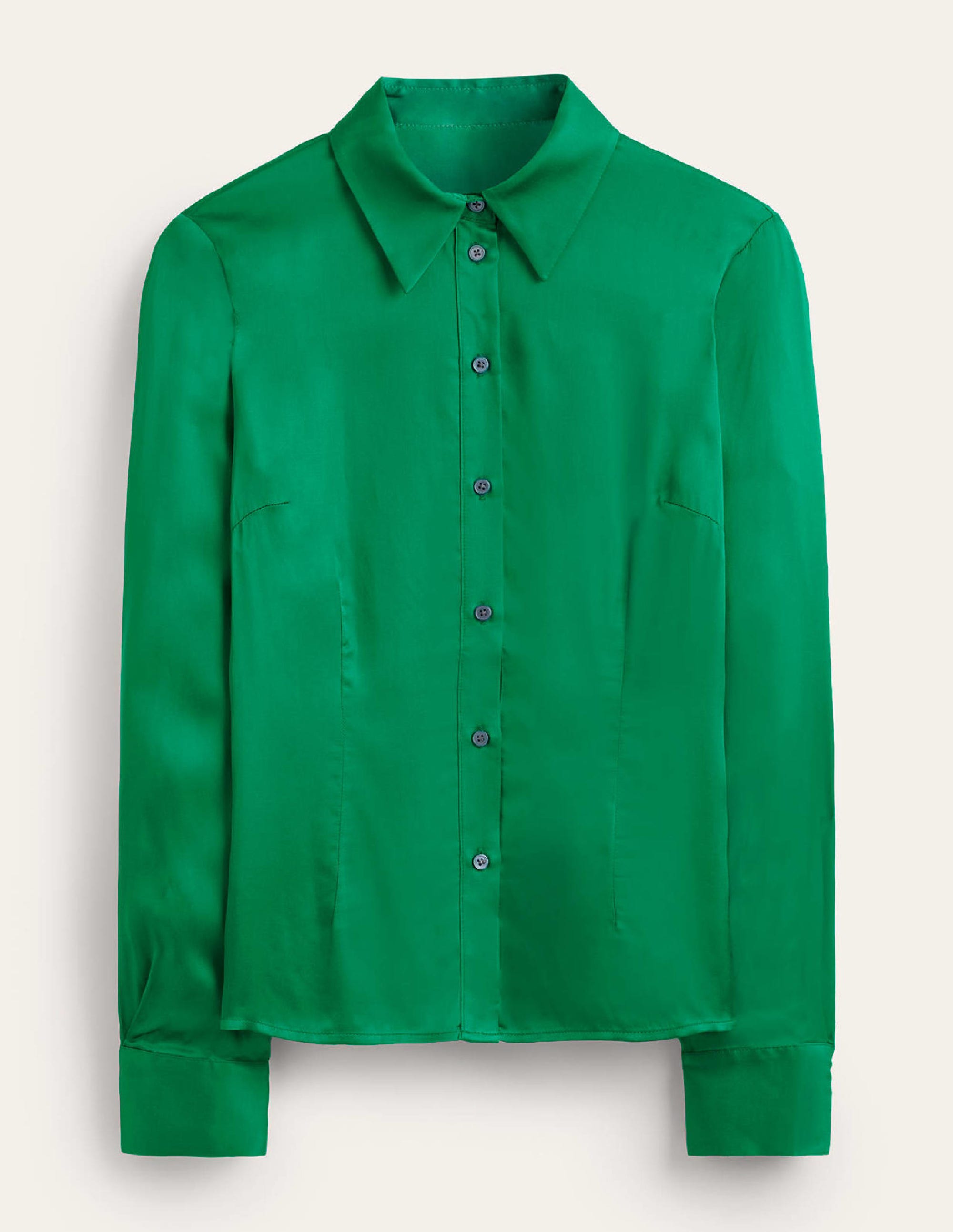  Saskia Satin Shirt-Veridian Green、mySite、ashleygrahame