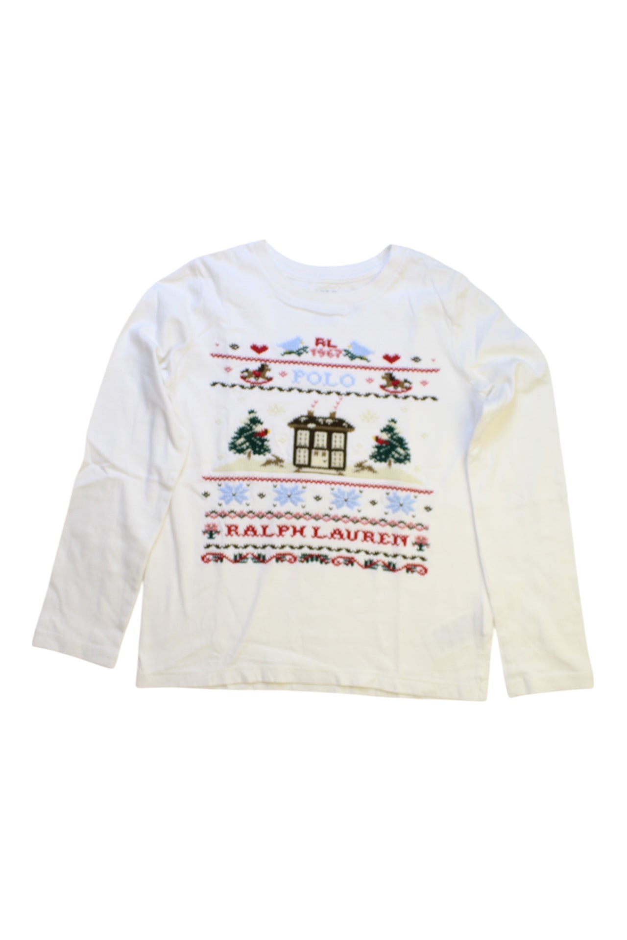 Ralph Lauren Holiday Long Sleeve Top - Size 7Y、mySite、g9winljtr