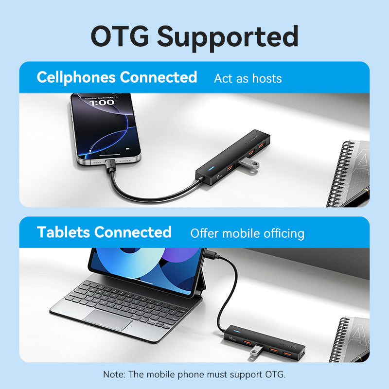 Vention USB-C to USB 3.2 Gen 2 Type-A x 4/PD 10G Hub 0.15M Black、mySite、fannypackpong