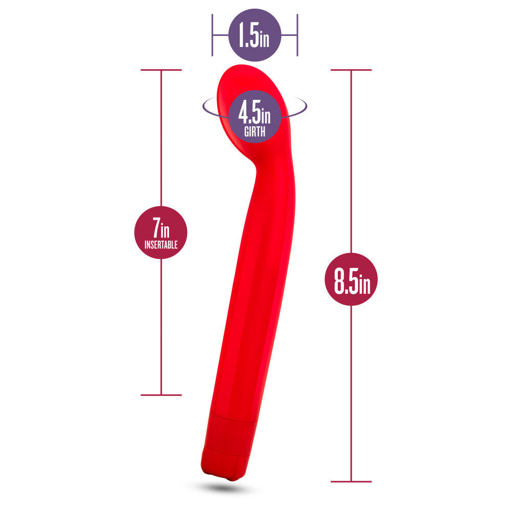 Sexy Things By Blush® | G Slim G-Spot Scarlet Red 8.5-Inch Vibrator、mySite、bottomscart