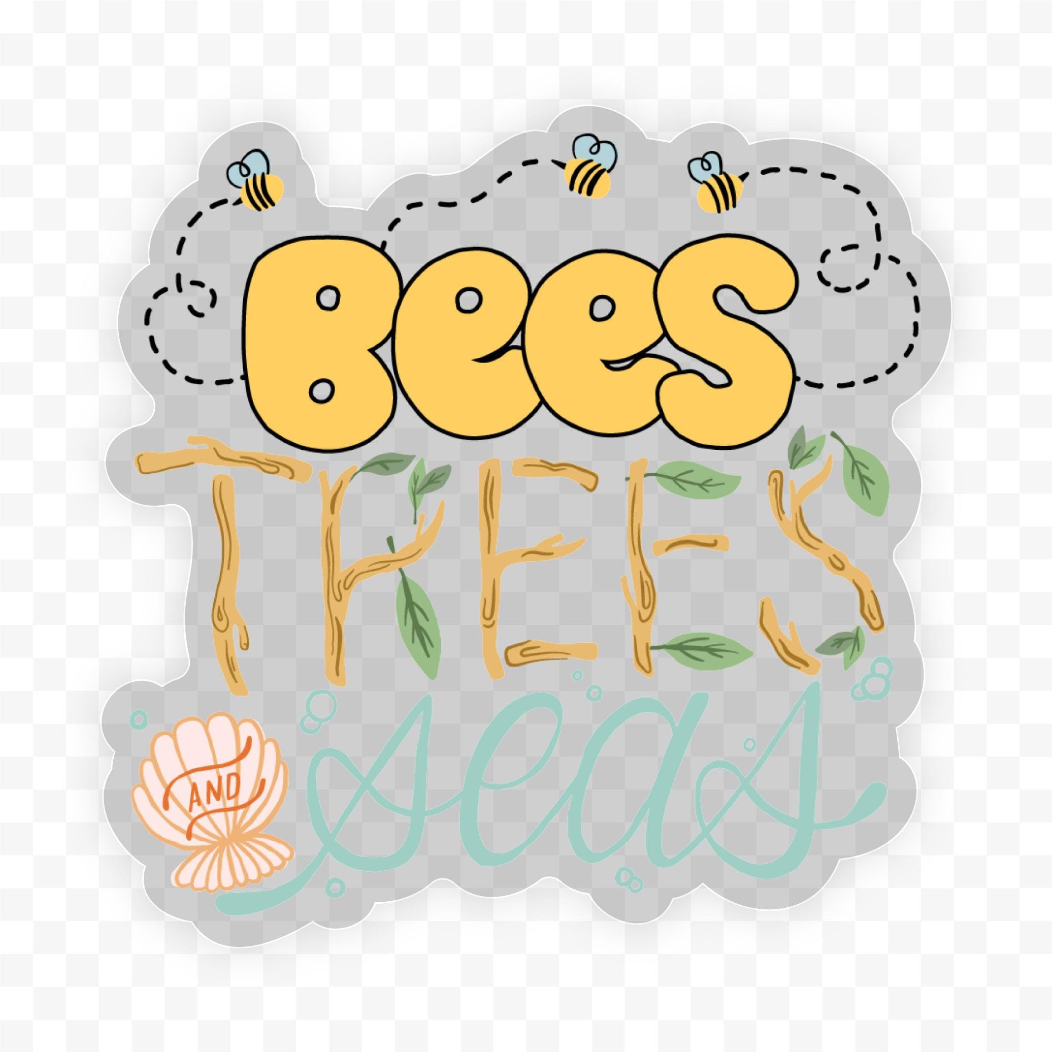  Bees Trees And Seas Clear Sticker、mySite、elrpsem3k