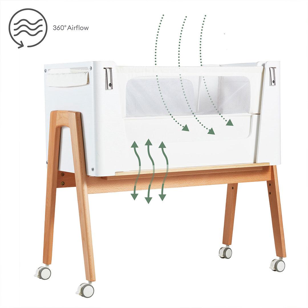  Gaia Hera Bedside Crib² - Scandi White/Natural、mySite、merchandisen