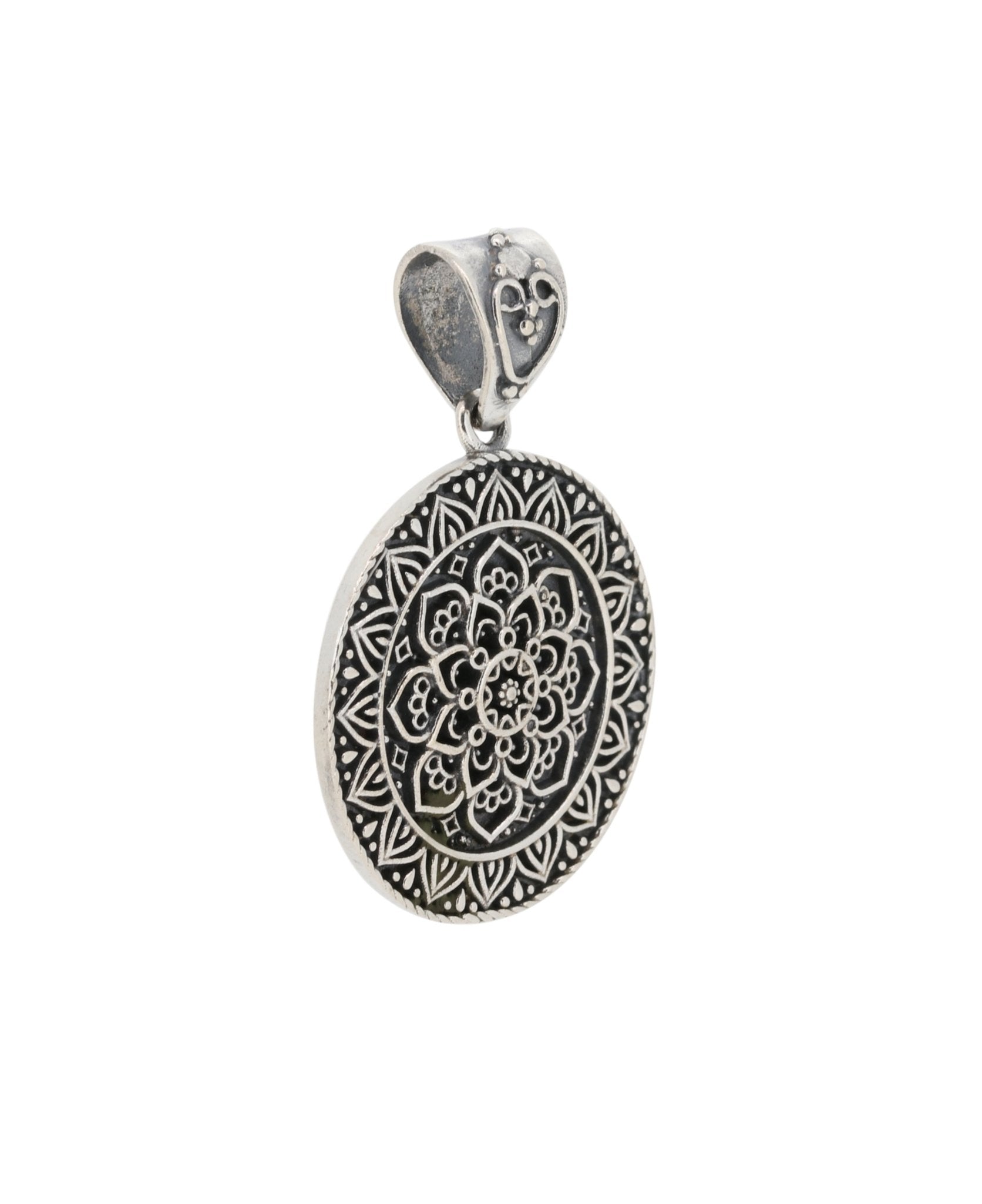 Sterling Silver Lotus Mandala Pendant、mySite、topwebapps