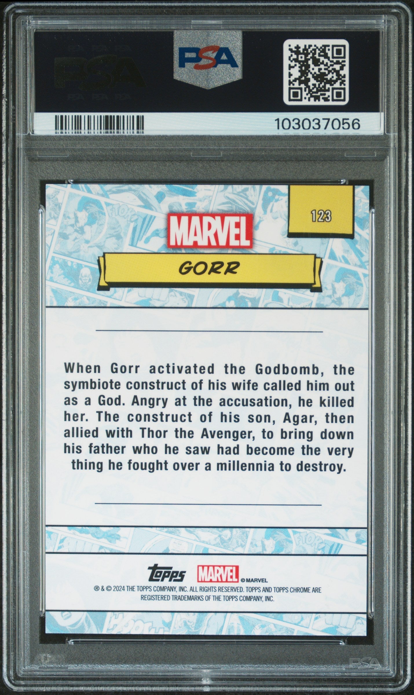 Gorr #123 Blue Wave 091/150 PSA 10 Topps Chrome Marvel 2024、mySite、waistdrama
