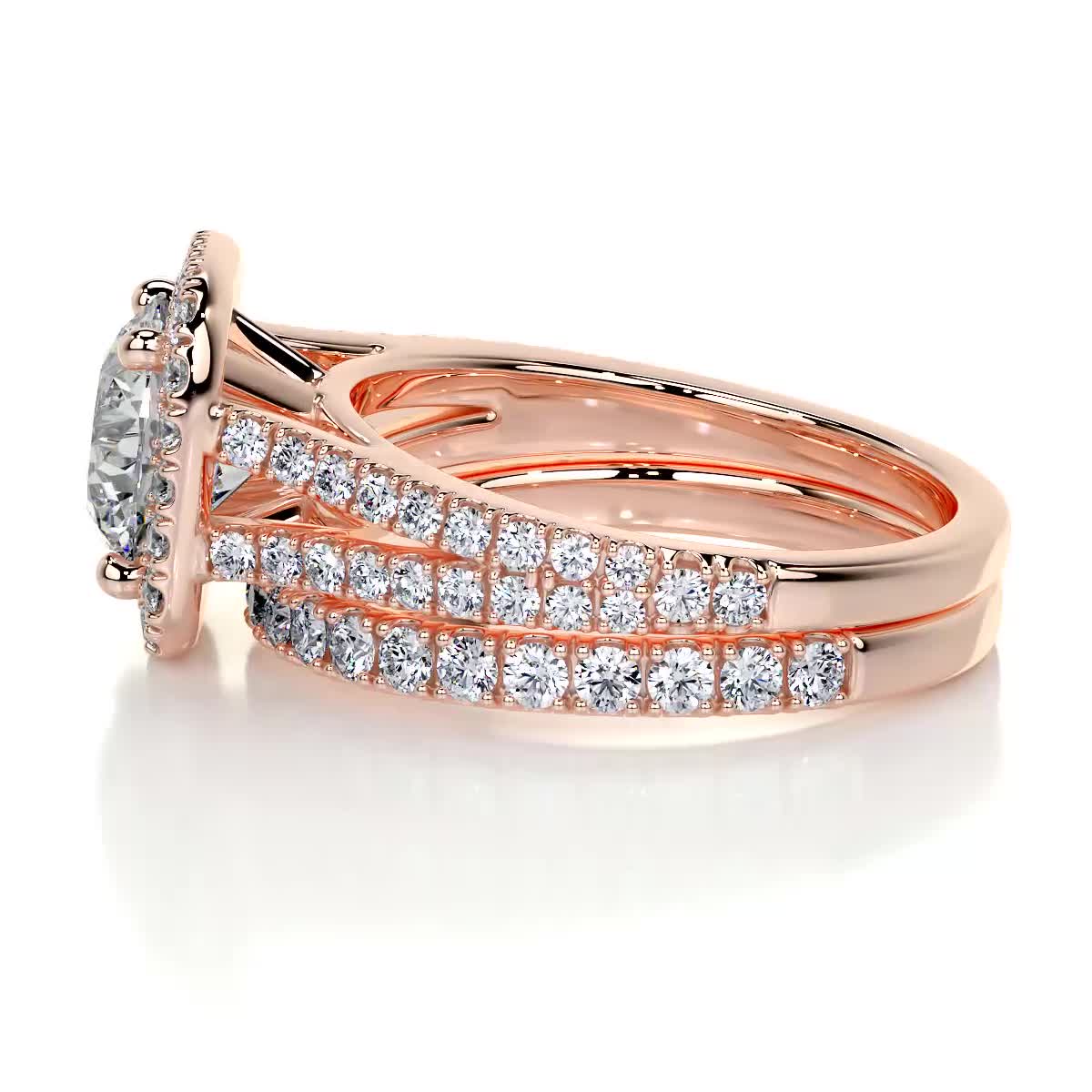 Grace Lab Grown Diamond Bridal Set -14K Rose Gold、mySite、hinf8tx79