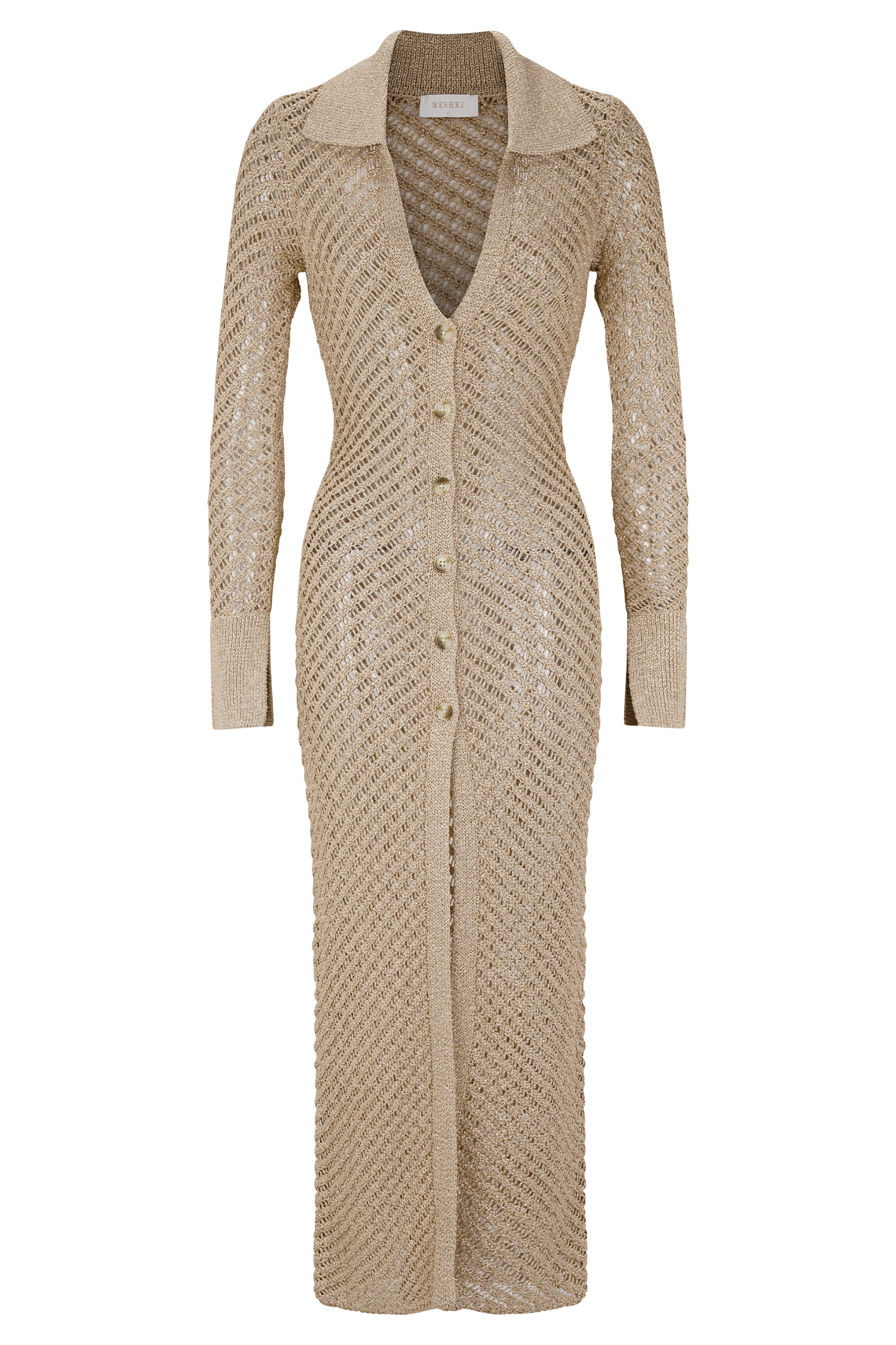 Waverley Metallic Knit Swim Cover Up - Gold、mySite、solidvoid