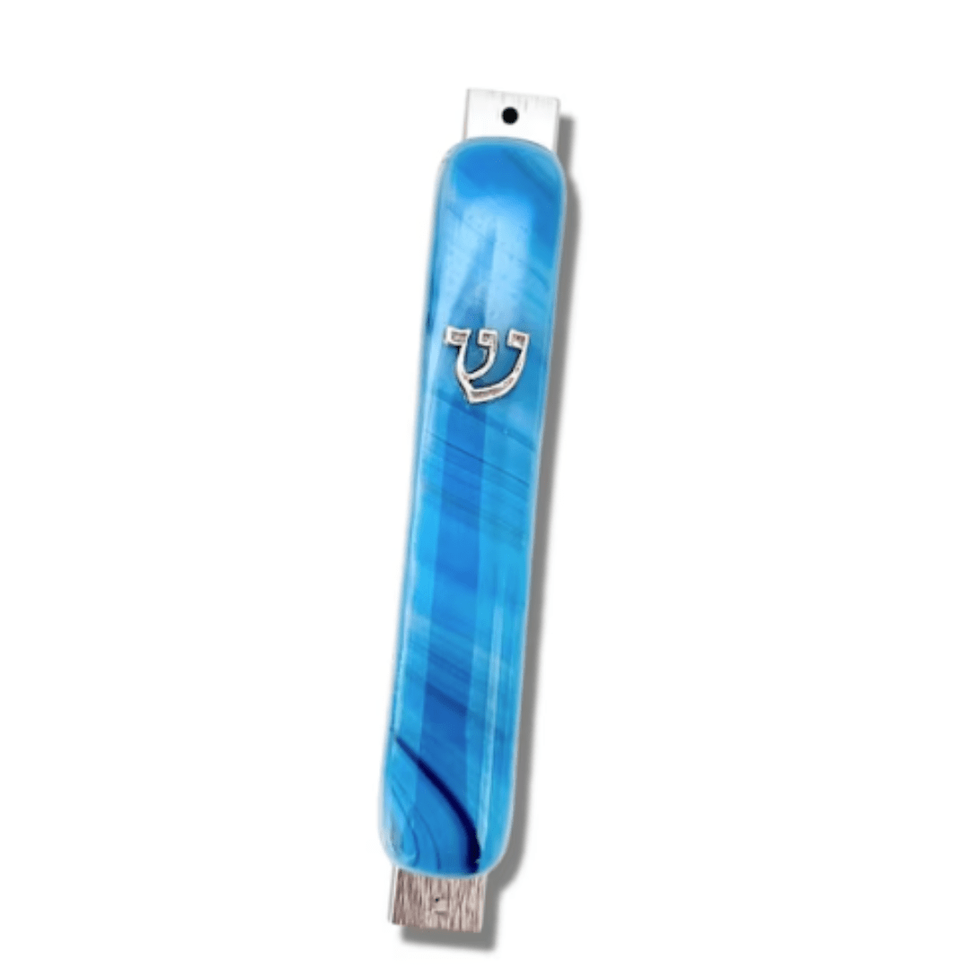 Fused Glass Mezuzah Case - Blue、mySite、topwebapps