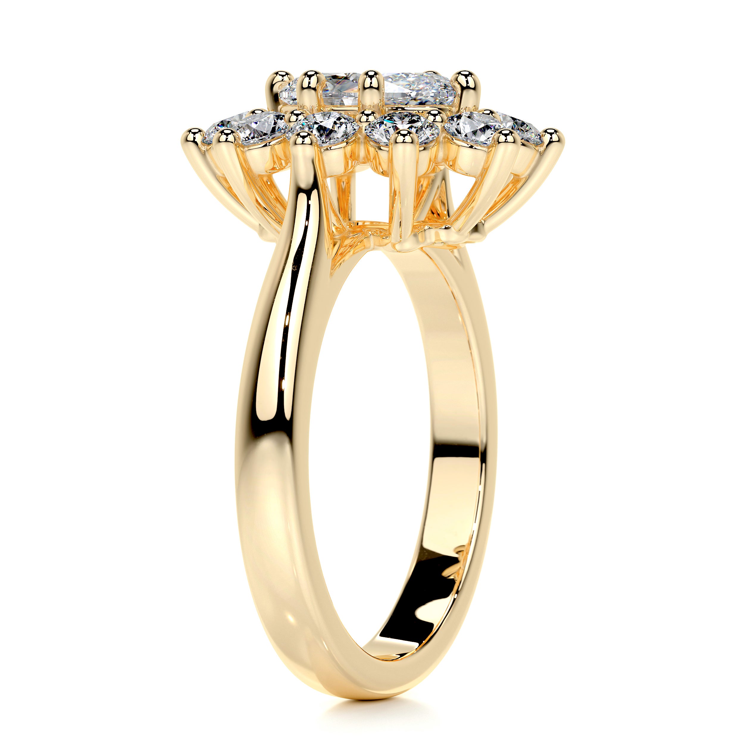 La Fleur Diamond Engagement Ring -18K Yellow Gold、mySite、hinf8tx79
