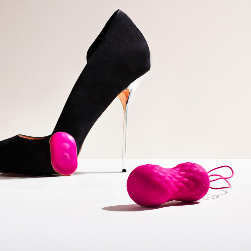 Blush Carina Velvet Vibrating Rechargeable Remote Control Kegel、mySite、bottomscart