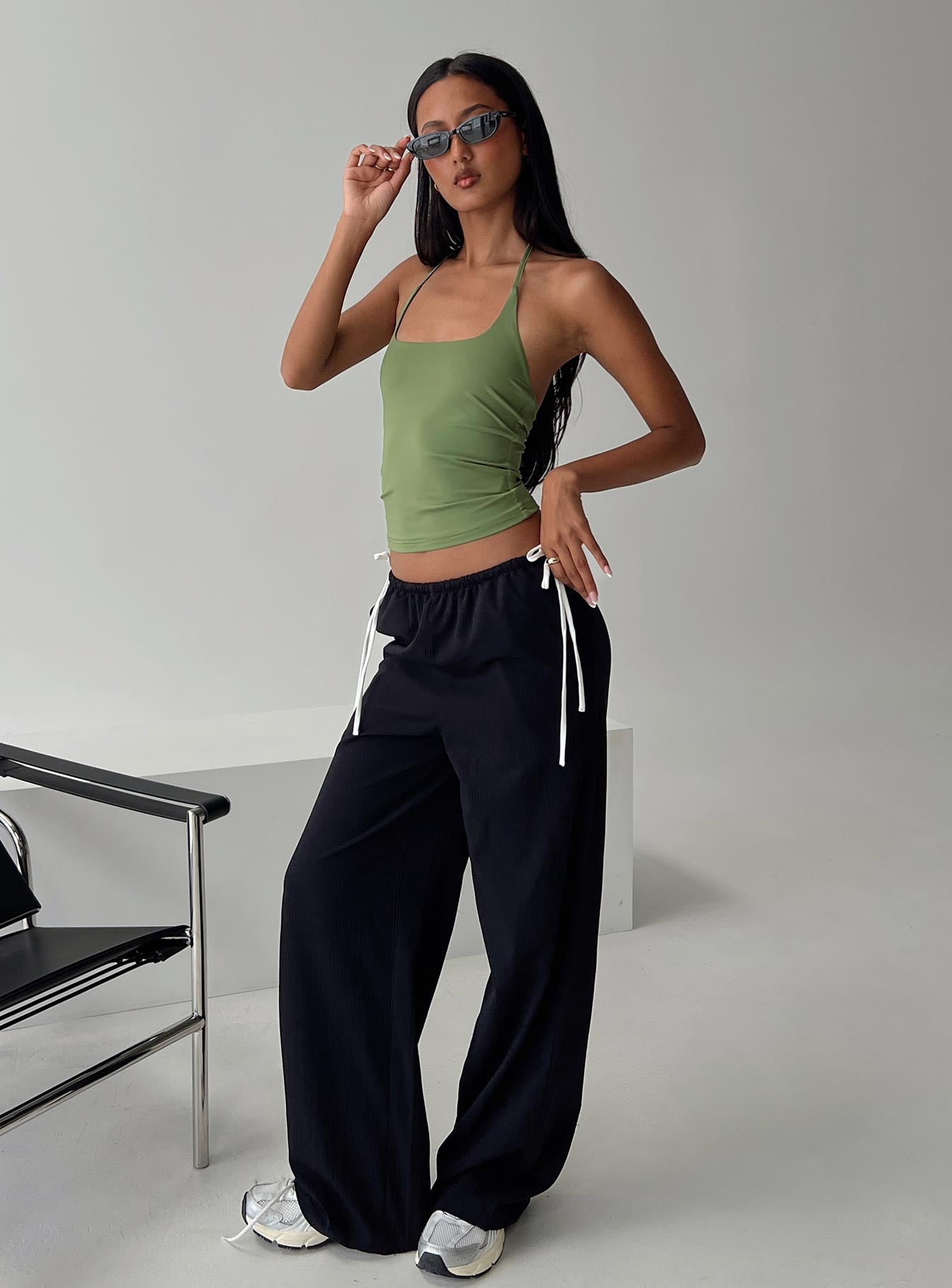 Sweet As Sugar Bow Pants Black / White、mySite、solidvoid