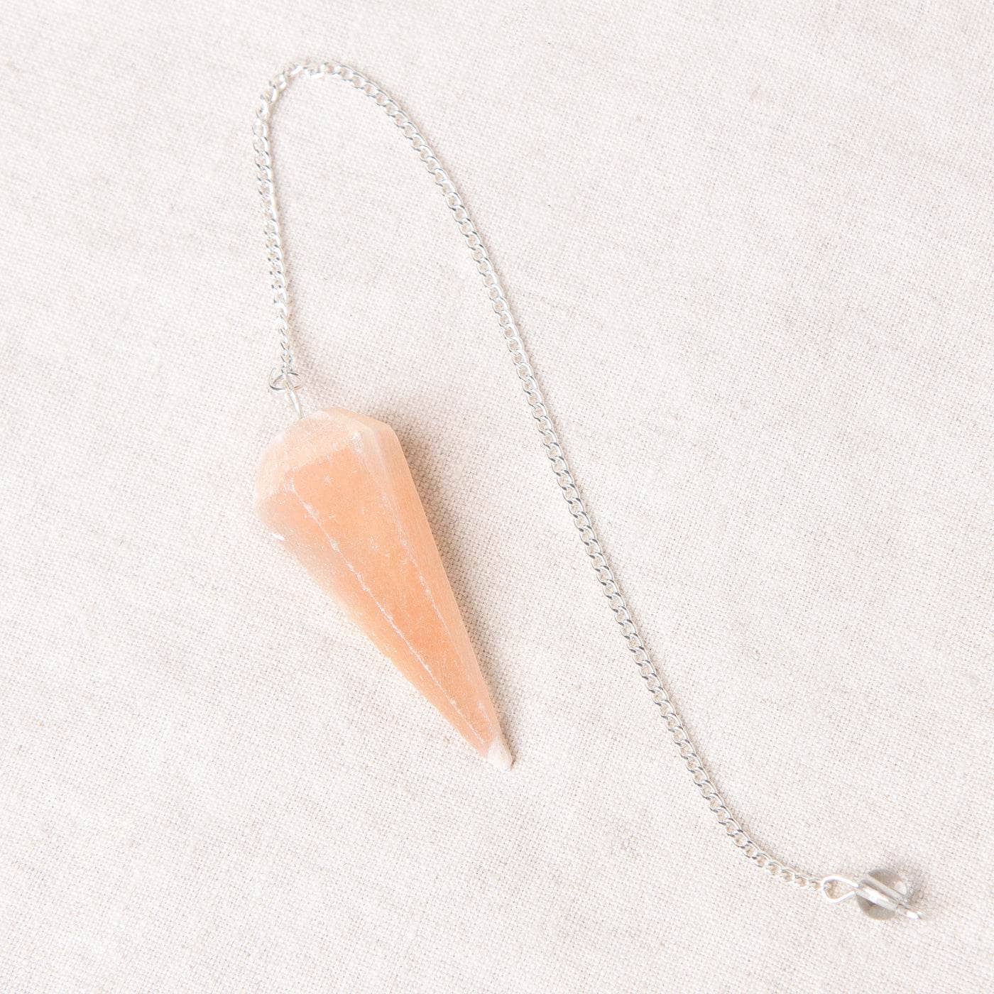 Peach Selenite Gemstone Pendulum、mySite、hinf8tx79