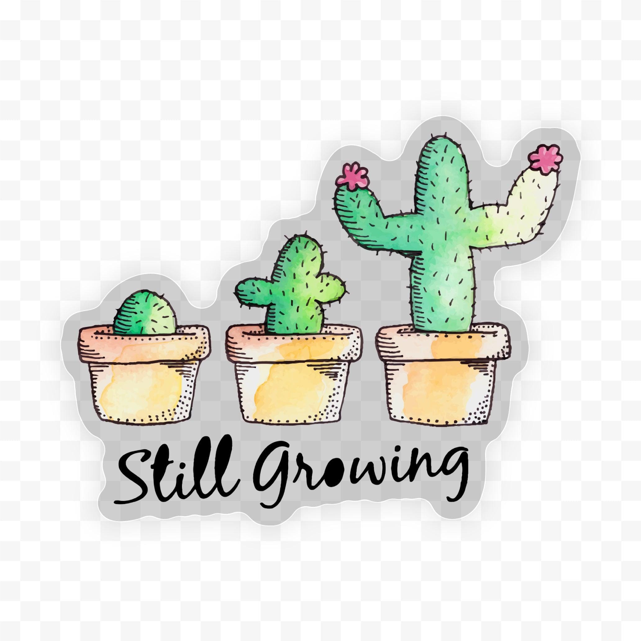  Still Growing Cactus Clear Sticker、mySite、ghnorth