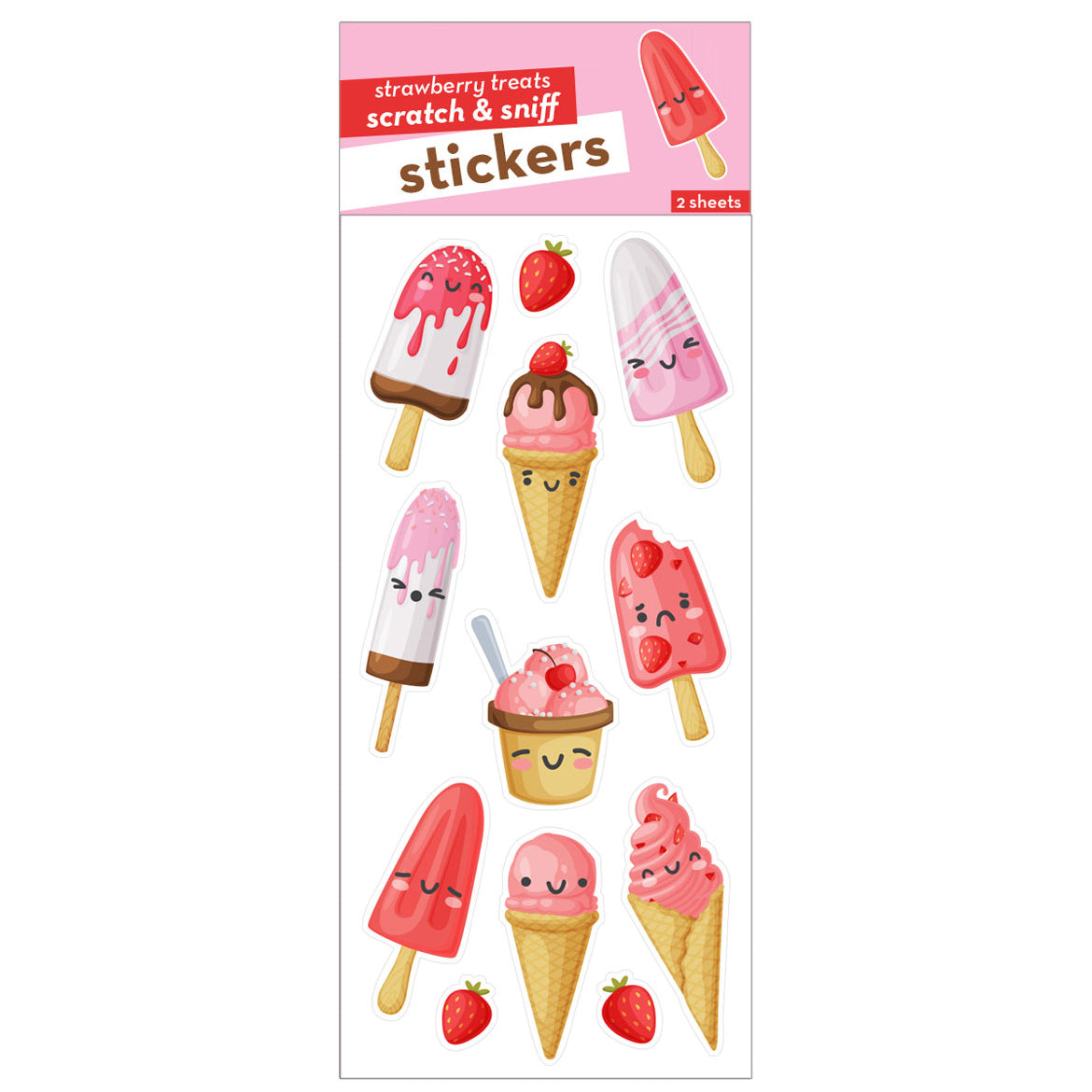  Strawberry Treats Scratch & Sniff Stickers、mySite、ghnorth