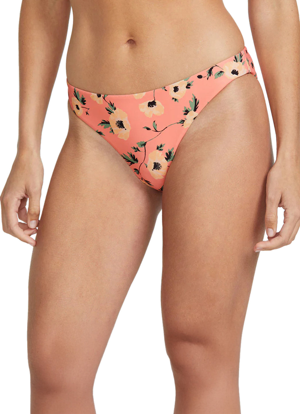 Volcom Women's Print Call Me Big Poppy Cheeky Bikini Bottom、mySite、noshort