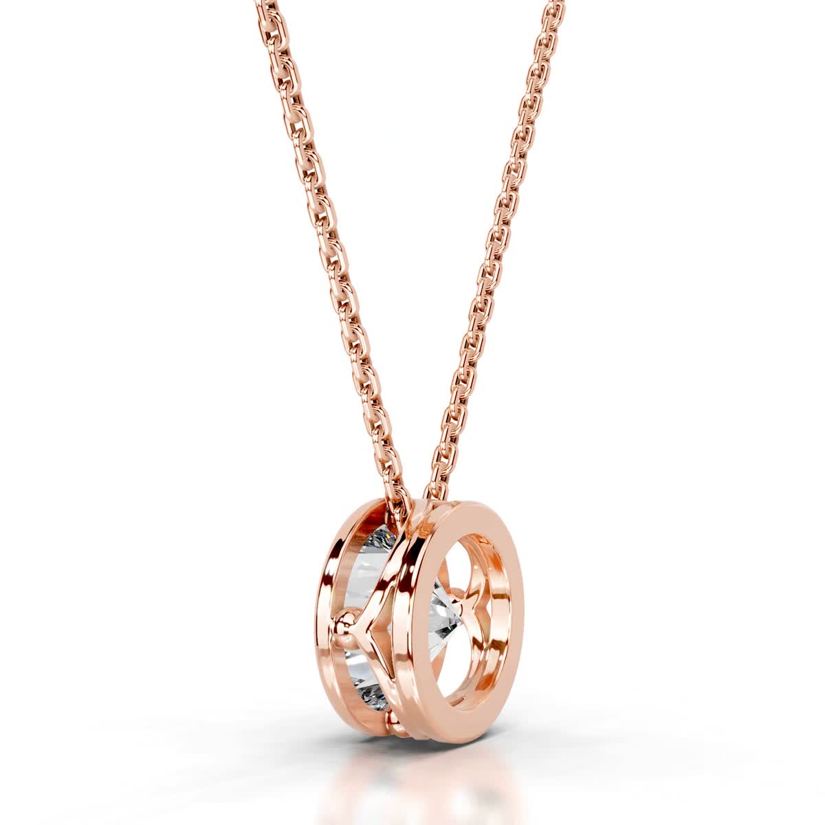 Beyonce Diamond Pendant (2 Carat) -14K Rose Gold、mySite、hinf8tx79