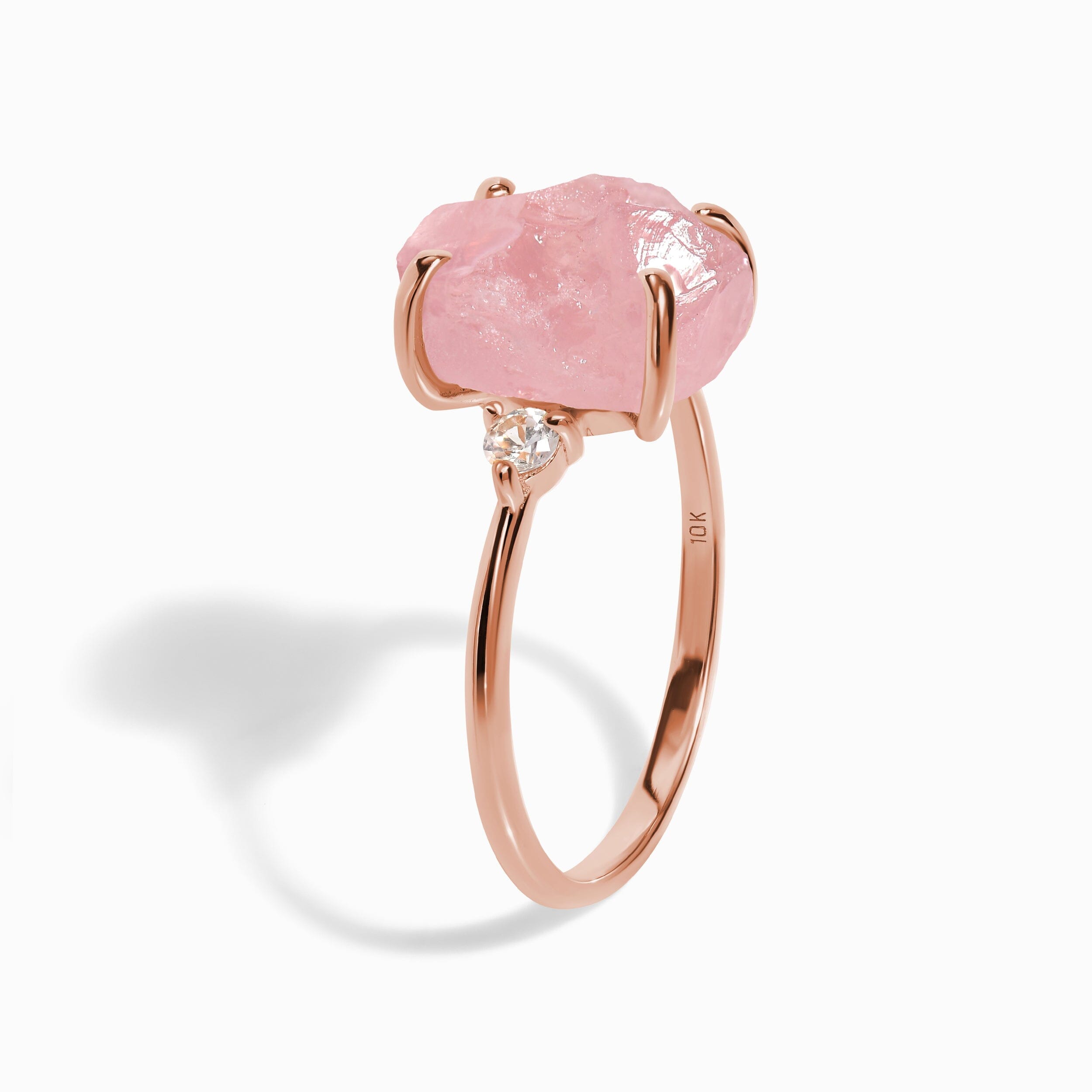 Rose Quartz Diamond Ring - Raw Allure、mySite、hinf8tx79