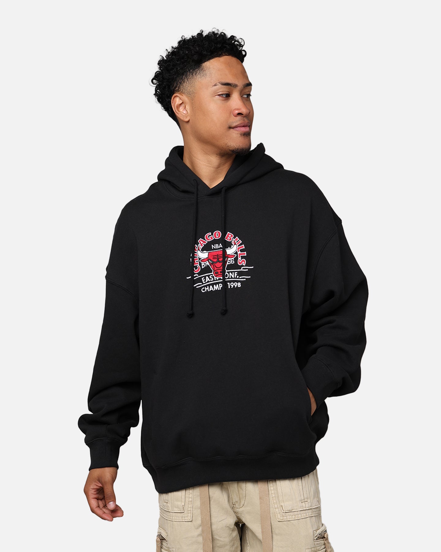 Mitchell & Ness Chicago Bulls Letterman Hoodie Black、mySite、zt4zffjzw