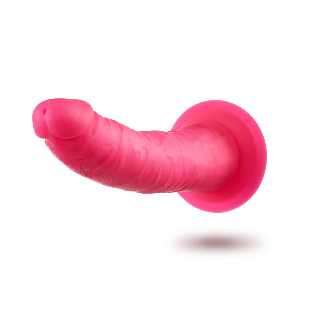 Neo Elite By Blush® | Neon Pink: 7.5-Inch Long Dildo - Made with Purio™ Silicone & SensaFeel® Dual Density Realistic Technology、mySite、bottomscart