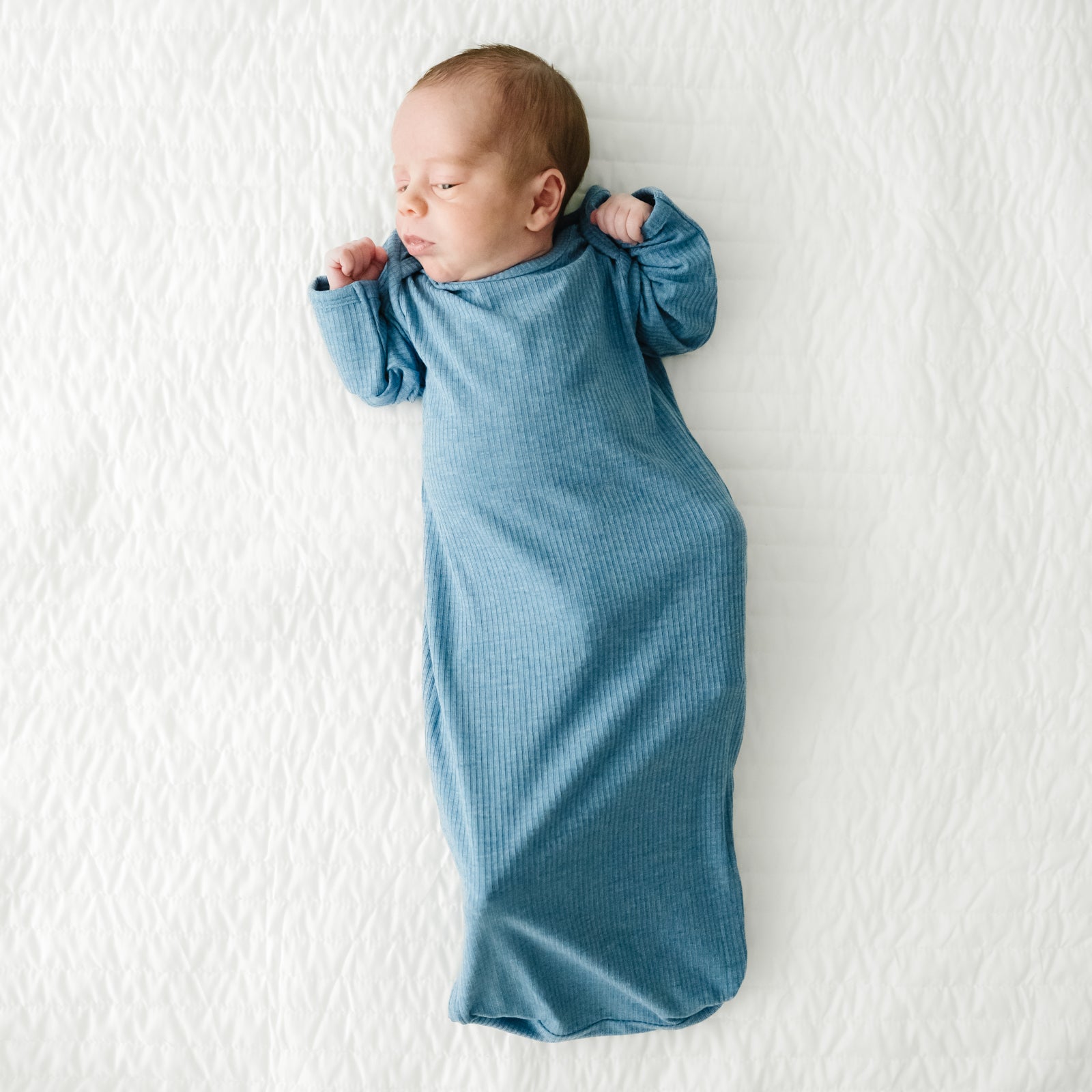 Heather Blue Ribbed Infant Gown、mySite、g9winljtr