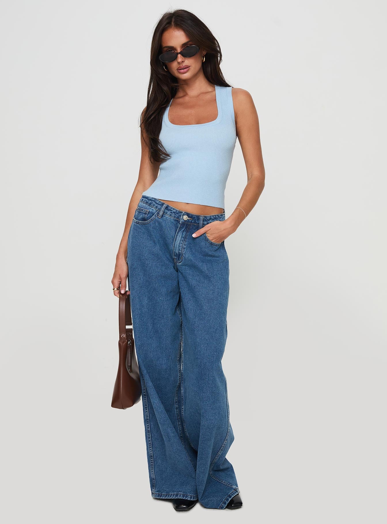 Issues Knit Top Blue、mySite、solidvoid