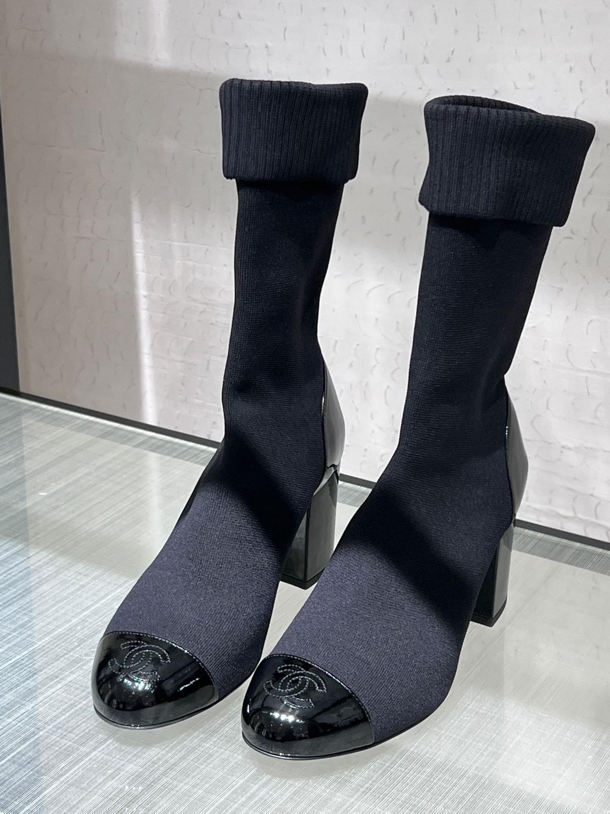 CHANEL Fall-Winter 23/24 short boots black、mySite、garminoutage.com