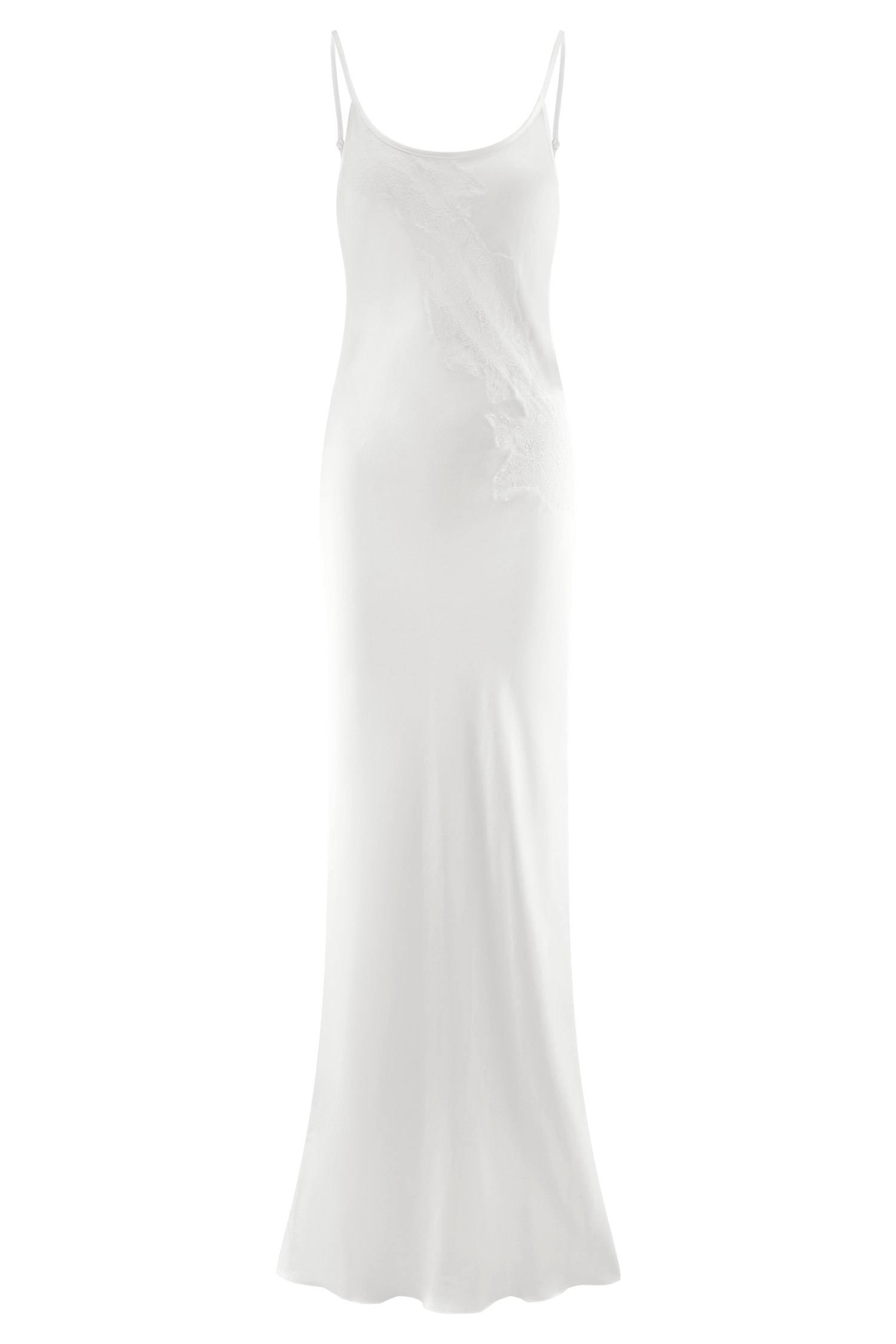 Saylor Satin Slip Maxi Dress - Ivory、mySite、solidvoid