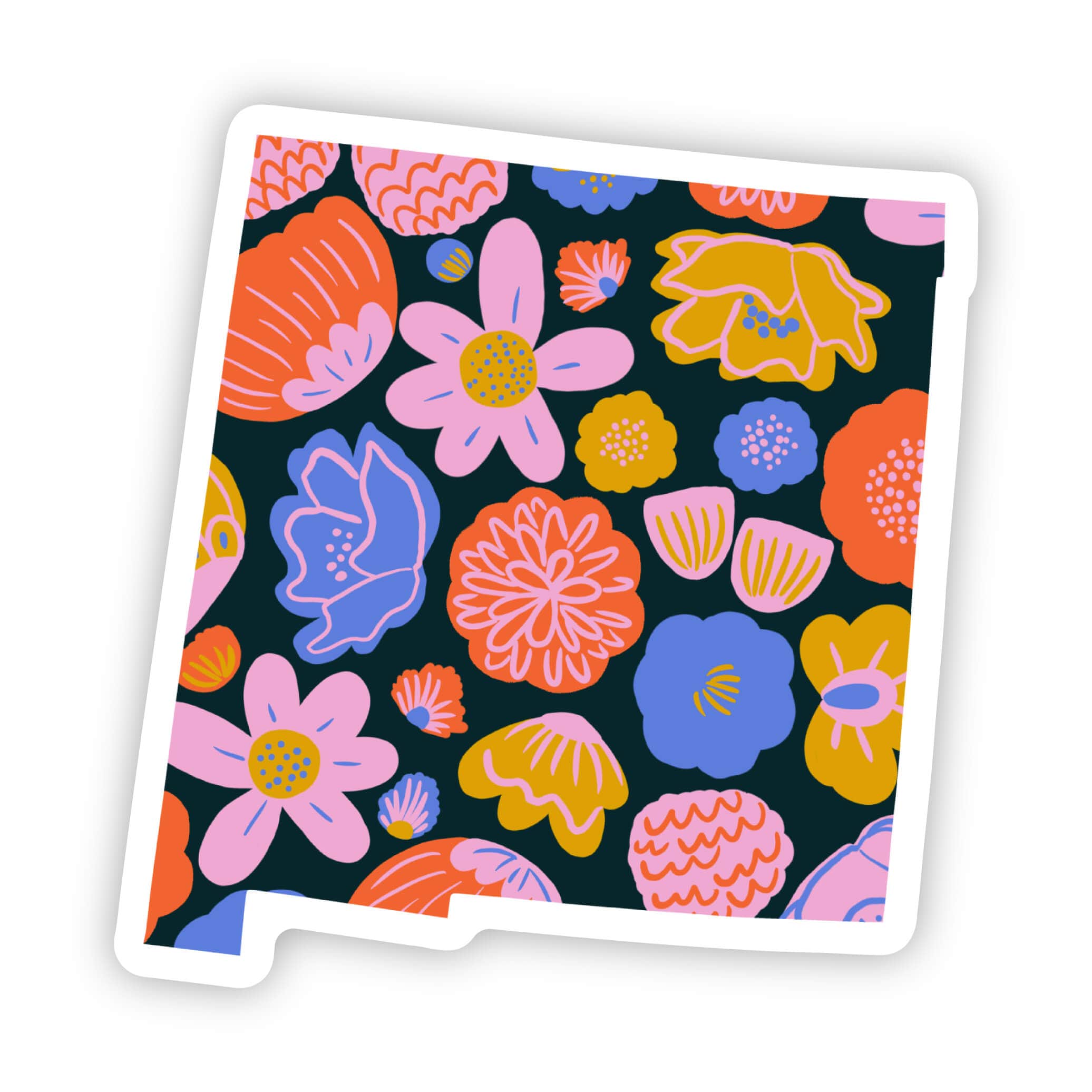  New Mexico Sticker - Colorful Flower、mySite、ghnorth