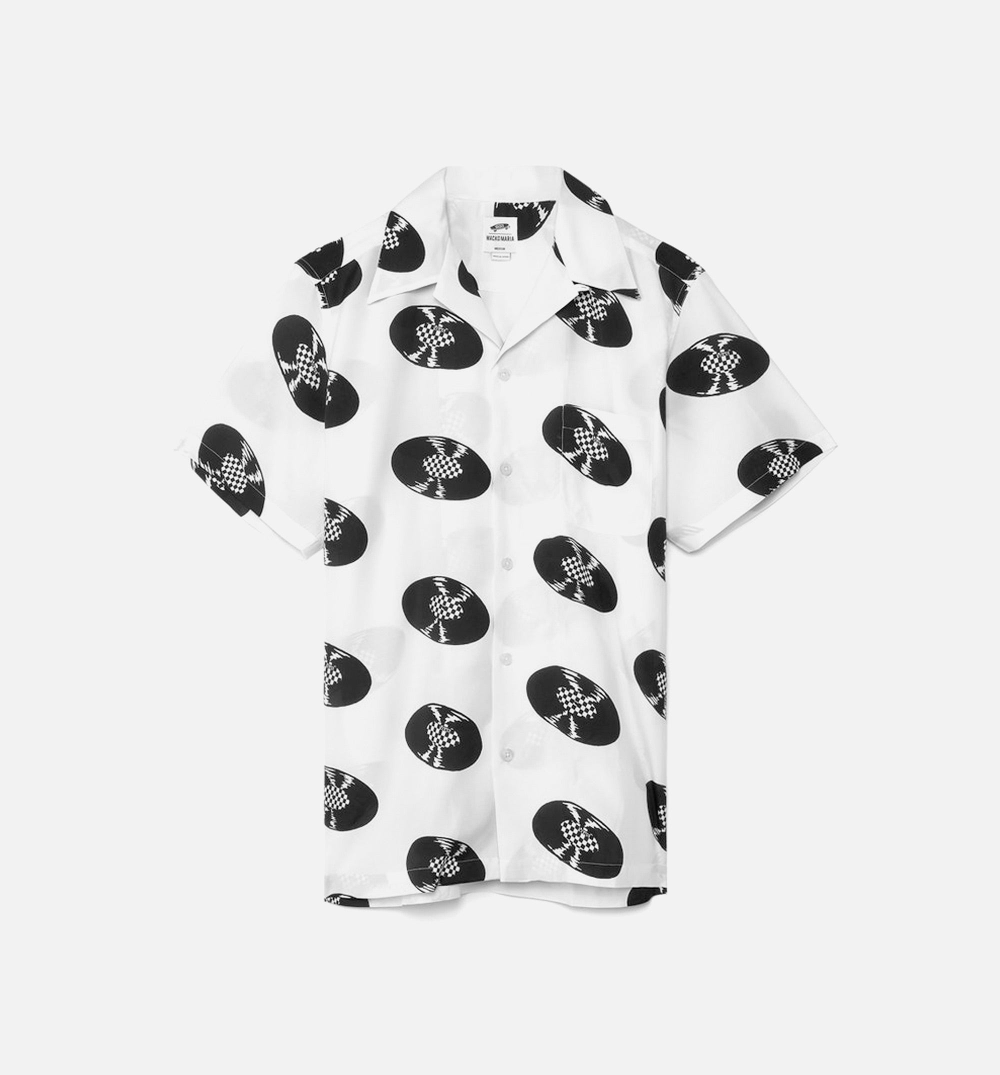 Vault X Wacko Maria Woven Mens Button Up Short Sleeve - White/Black、mySite、dreamappss