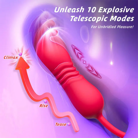 Dual-Ended Thrusting Clitoral Vibrator