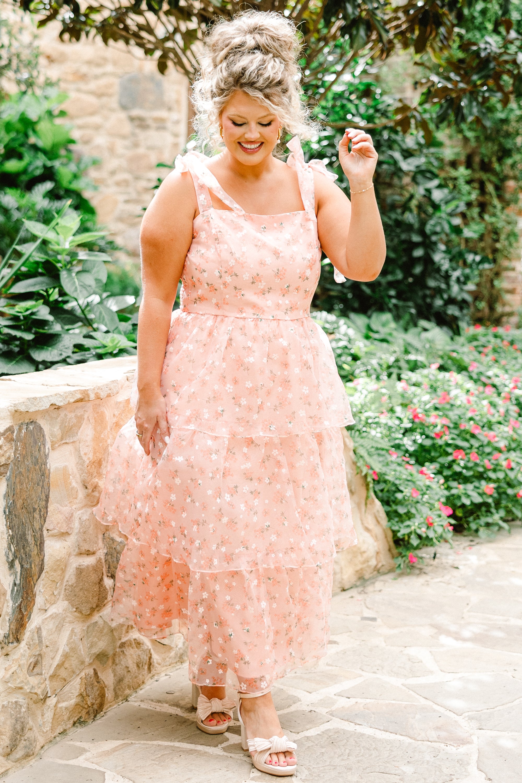  Our Perfect Moment Dress, Peach Blush、mySite、justintrudeaud