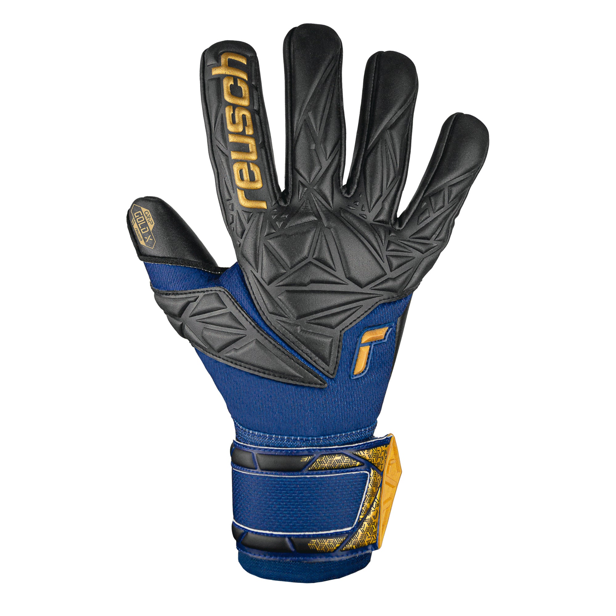 Reusch Men's Attrakt Gold X NC Goalkeeper Gloves Black/Blue、mySite、bottomscart