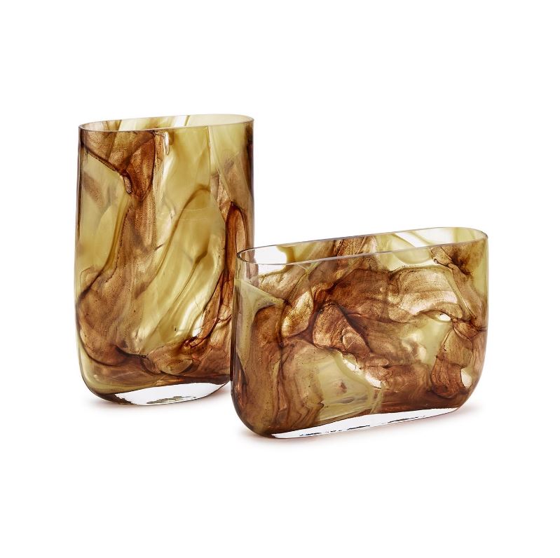  Swirl Hand Blown Glass Vase Set Of 2、mySite、elrpsem3k