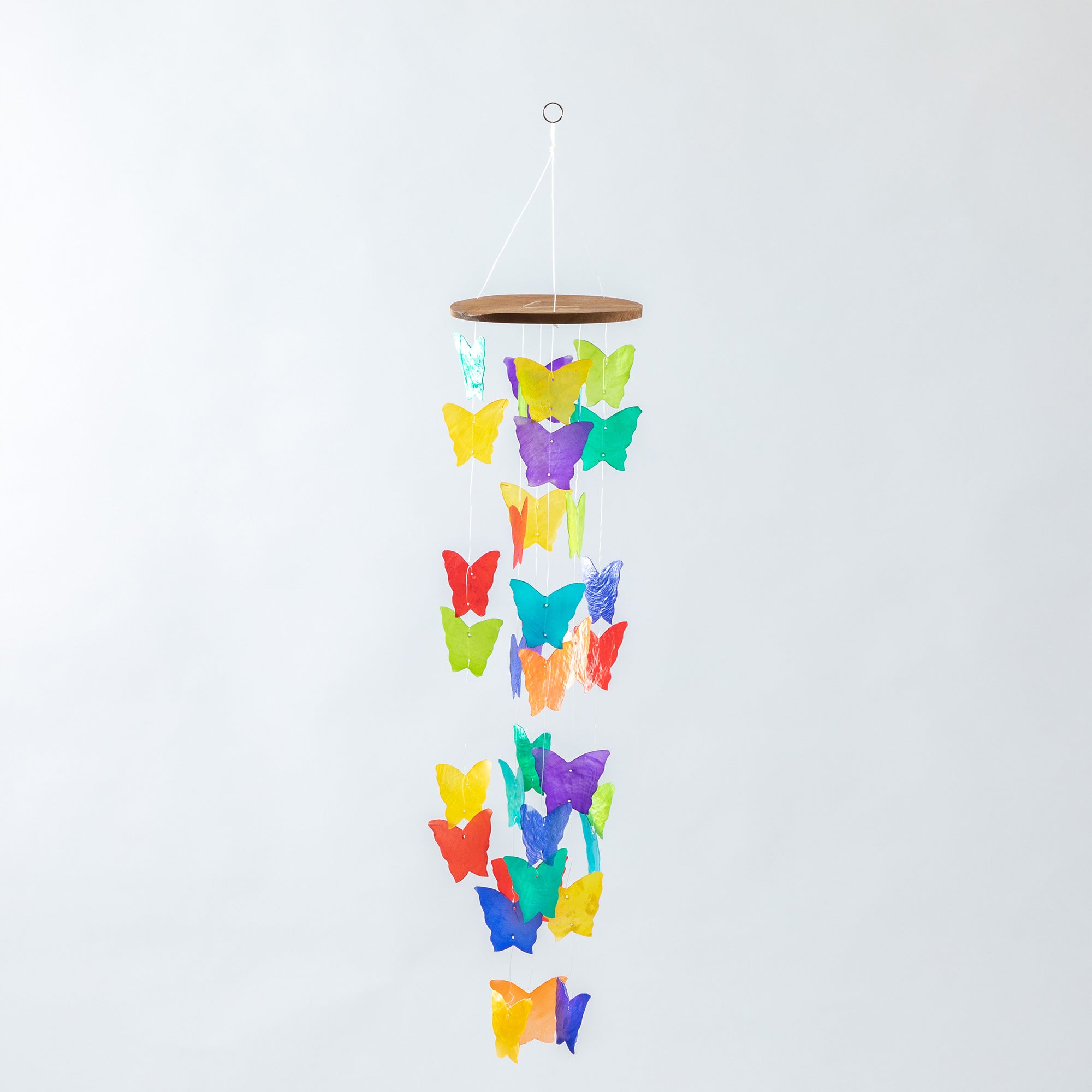 Aqua Blue Capiz Wind Chime、mySite、camillekostekn