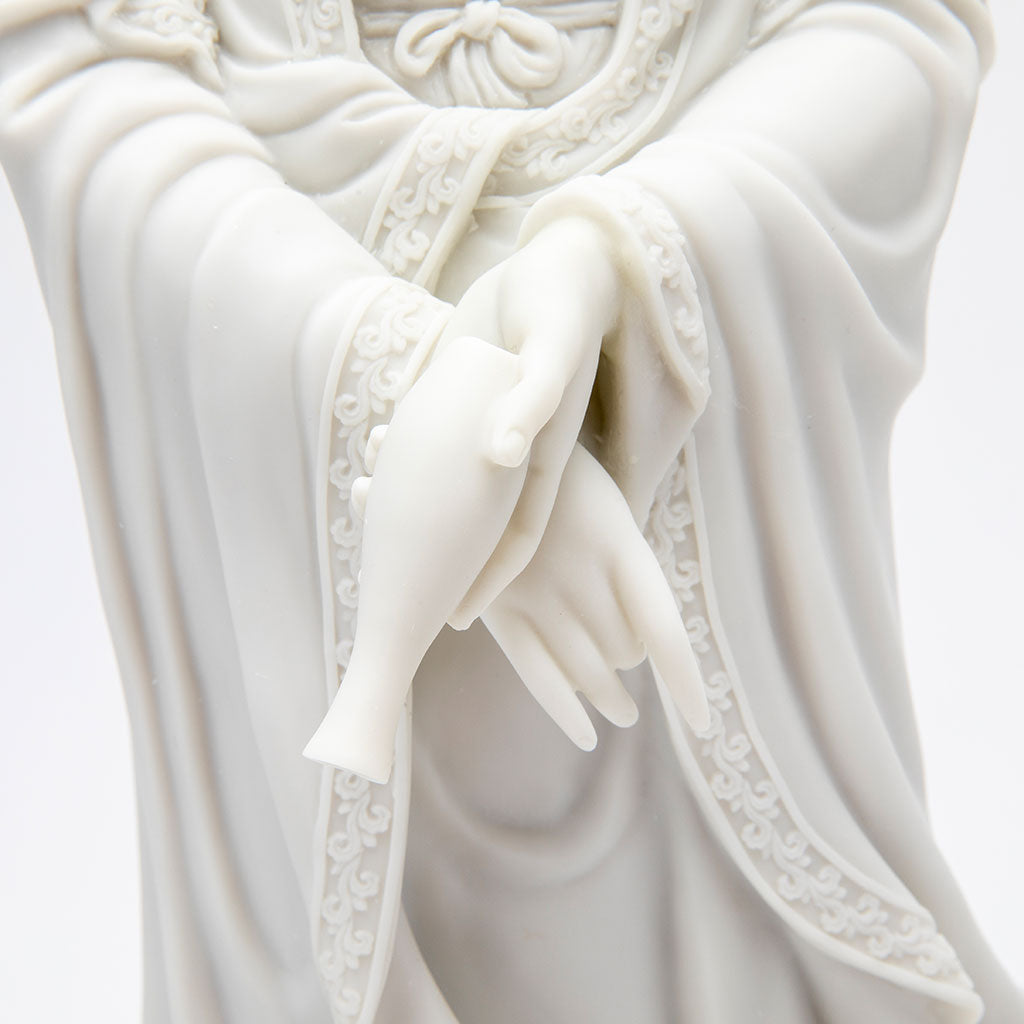 Marble Quan Yin and Dragon Statue、mySite、topwebapps