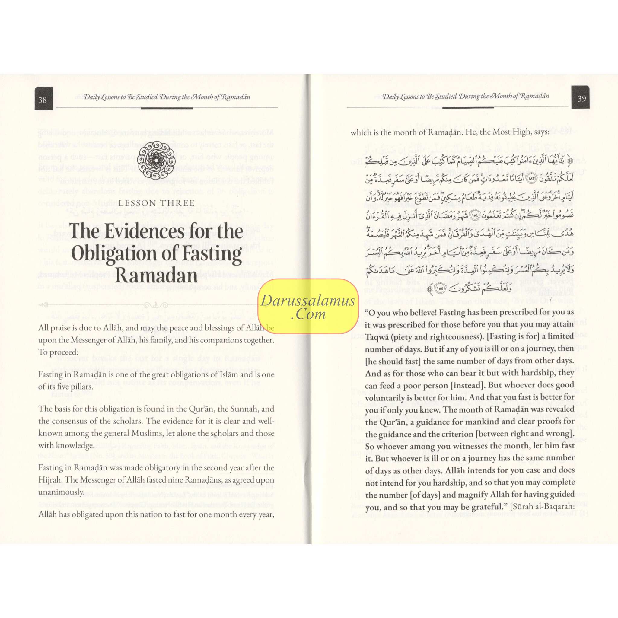 Daily Lessons To Be Studied During The Month of Ramadhan、mySite、topwebapps