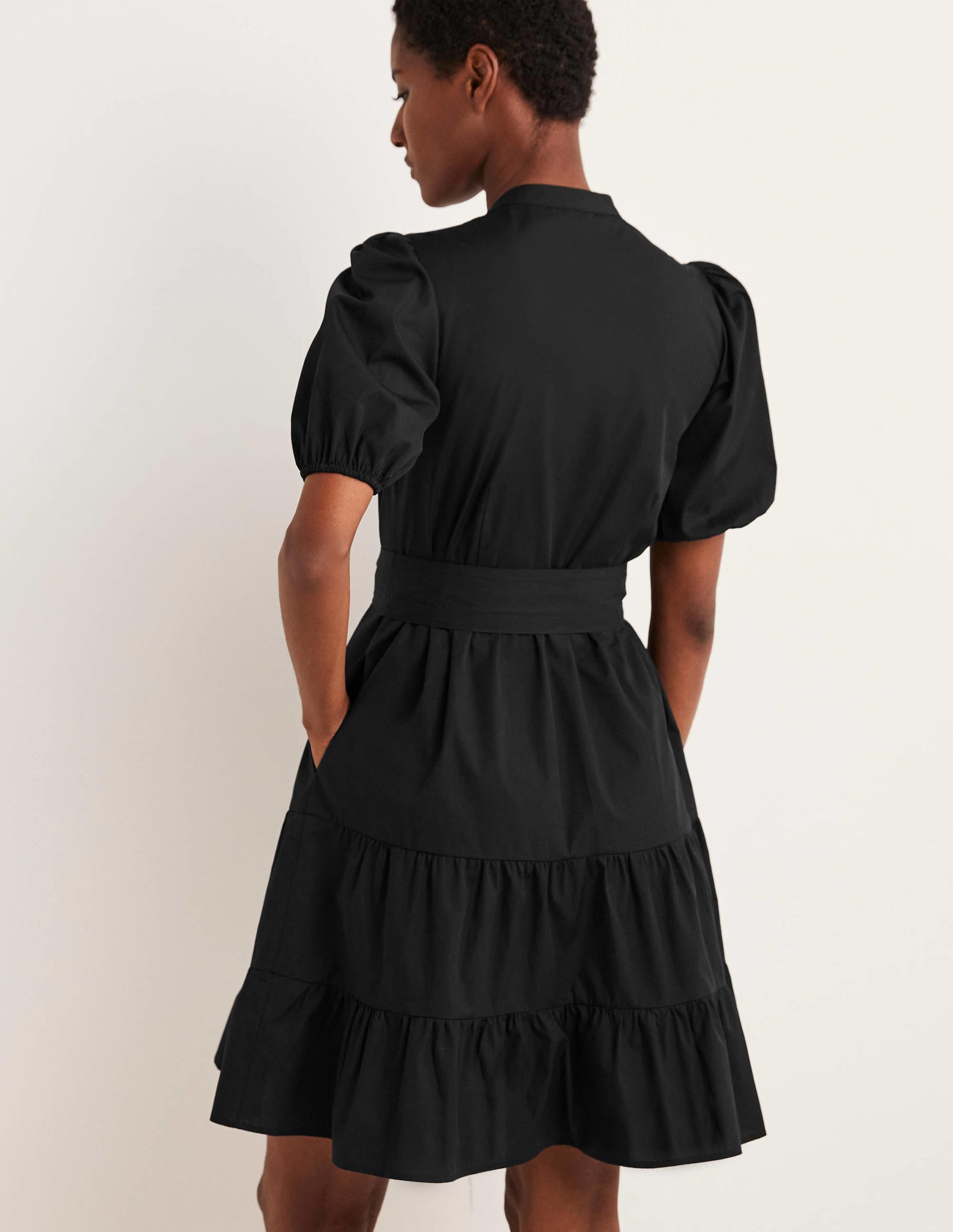  Tiered Shirt Dress-Black、mySite、ashleygrahame
