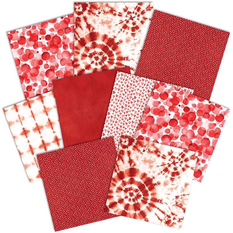  Red Colorways Pattern 12 x 12 Scrapbook Paper Set、mySite、ghnorth